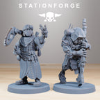 Scavenger Wounded+ Scavenger Commander von StationForge/ Tabletop Miniatur (9 Figuren in Set