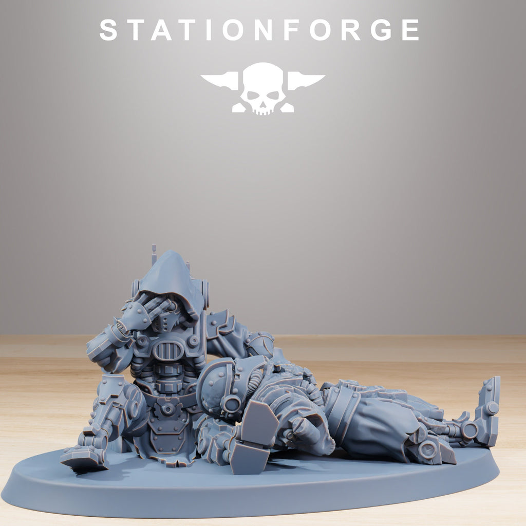 Scavenger Wounded+ Scavenger Commander von StationForge/ Tabletop Miniatur (9 Figuren in Set