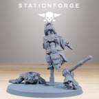 Scavenger Wounded+ Scavenger Commander von StationForge/ Tabletop Miniatur (9 Figuren in Set