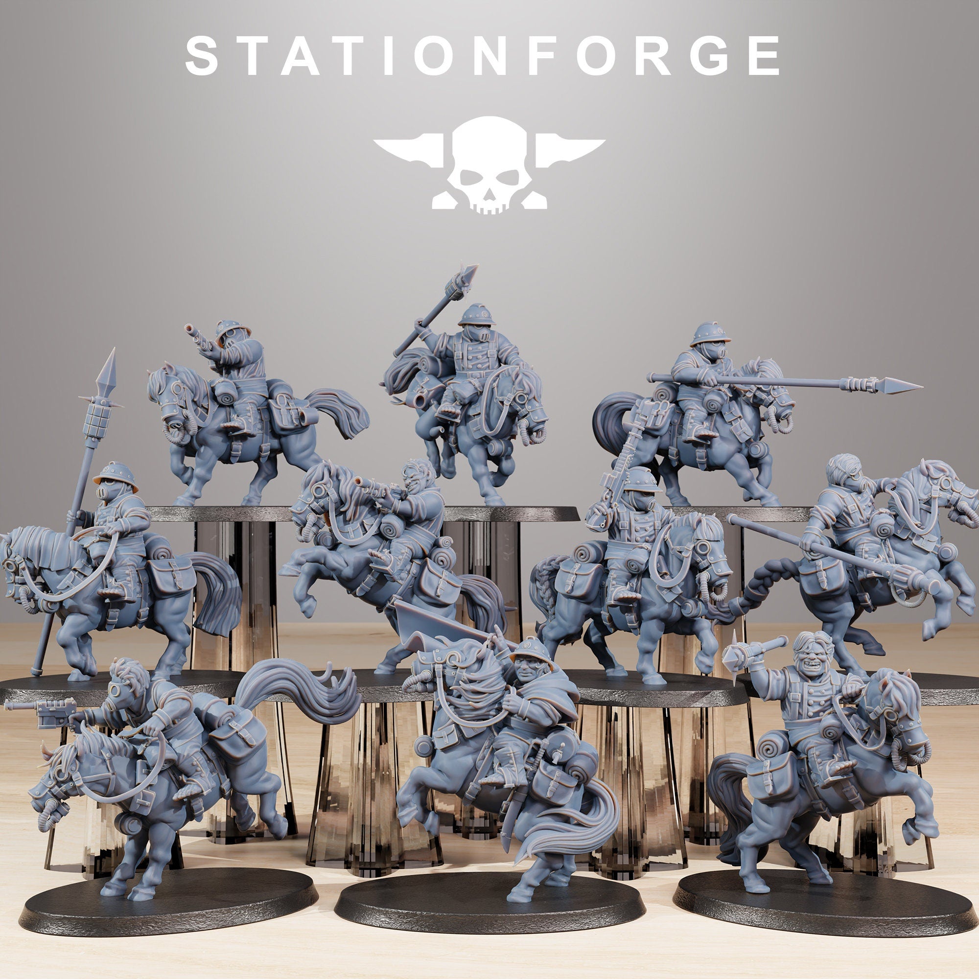 GrimGuard Pony Riders from StationForge/10 Tabletop Miniatures +Gratis bases