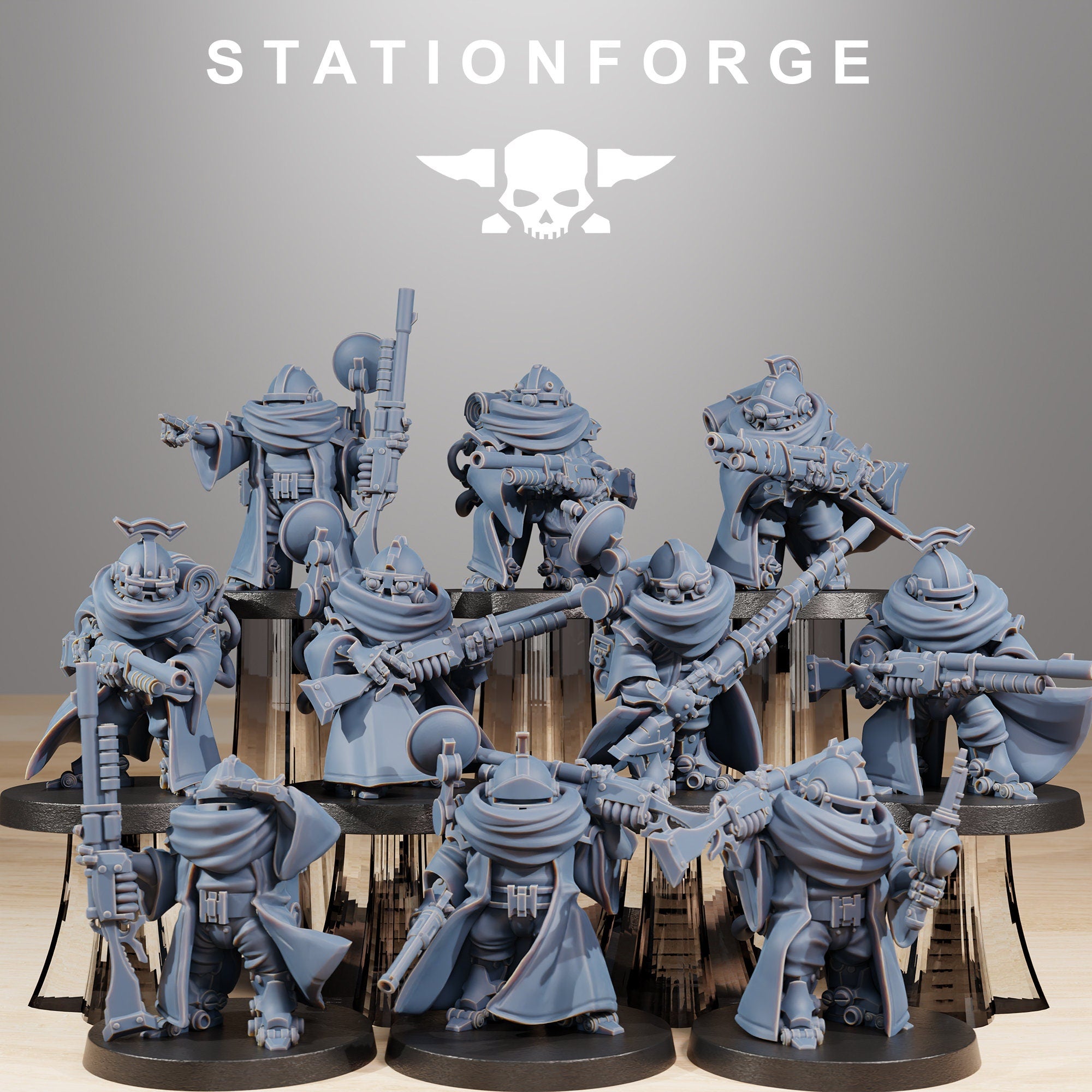 Scavenger Advanced Junkards von StationForge/ 10 Miniaturen +gratis Bases