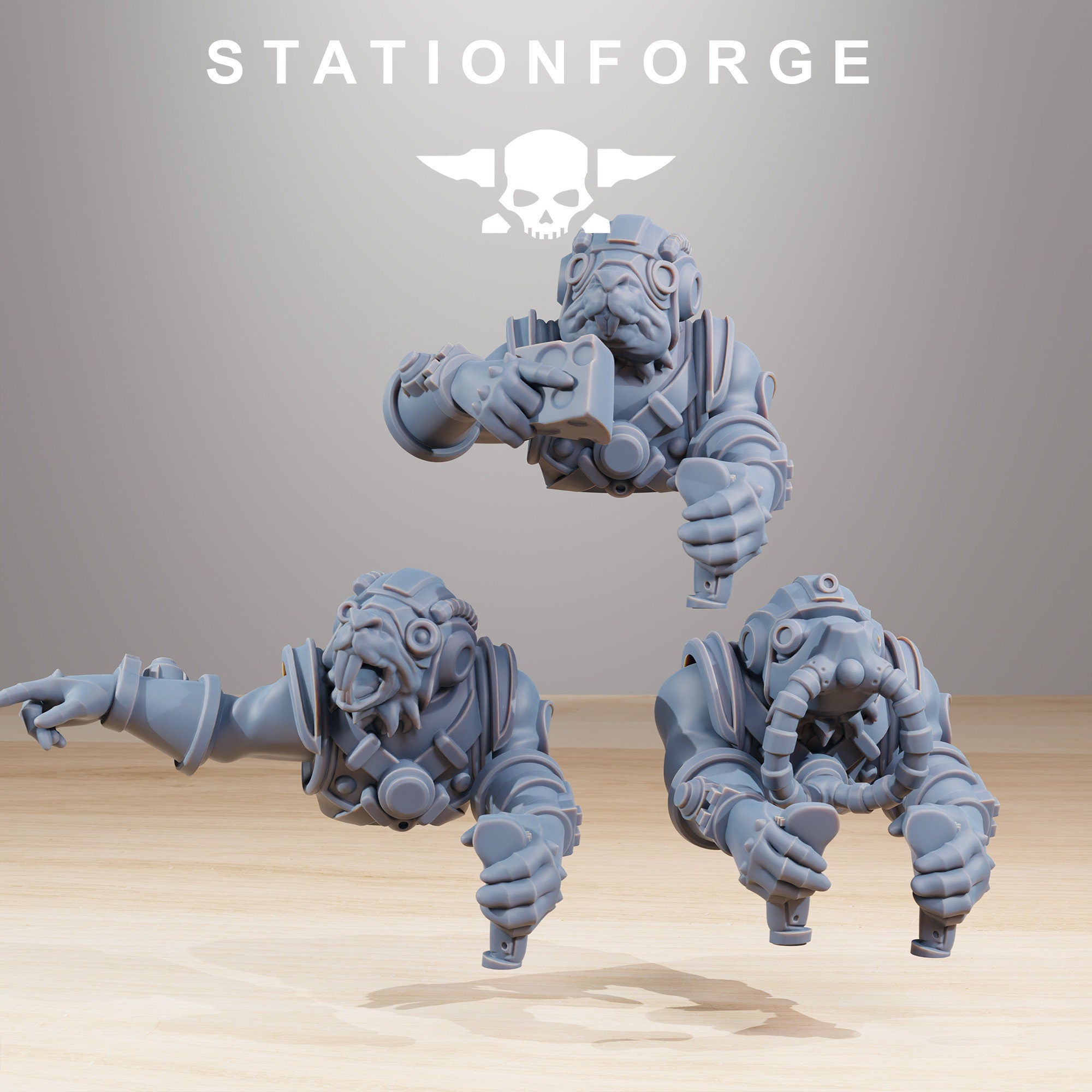 Raticus Clankers von StationForge/ Tabletop, Wargame Miniatur/ 6 Miniaturen +Bases
