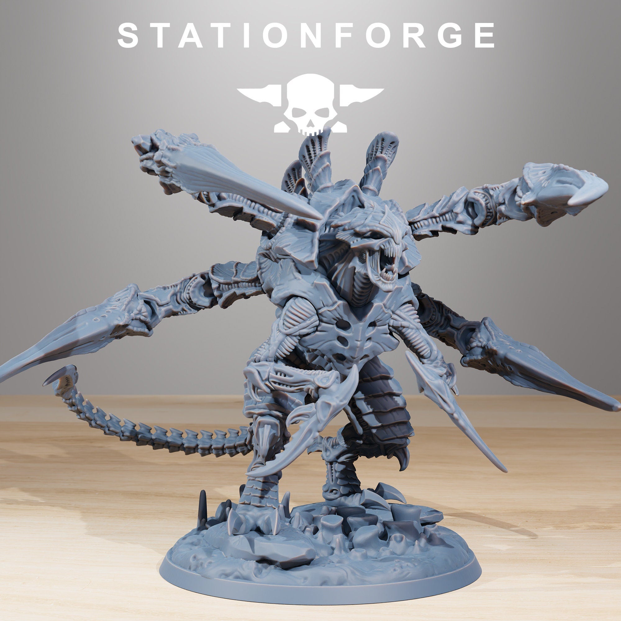 Xenarid Ravage Howler von StationForge/ Tabletop Miniatur/ Minatur +Base +Kopfvariant
