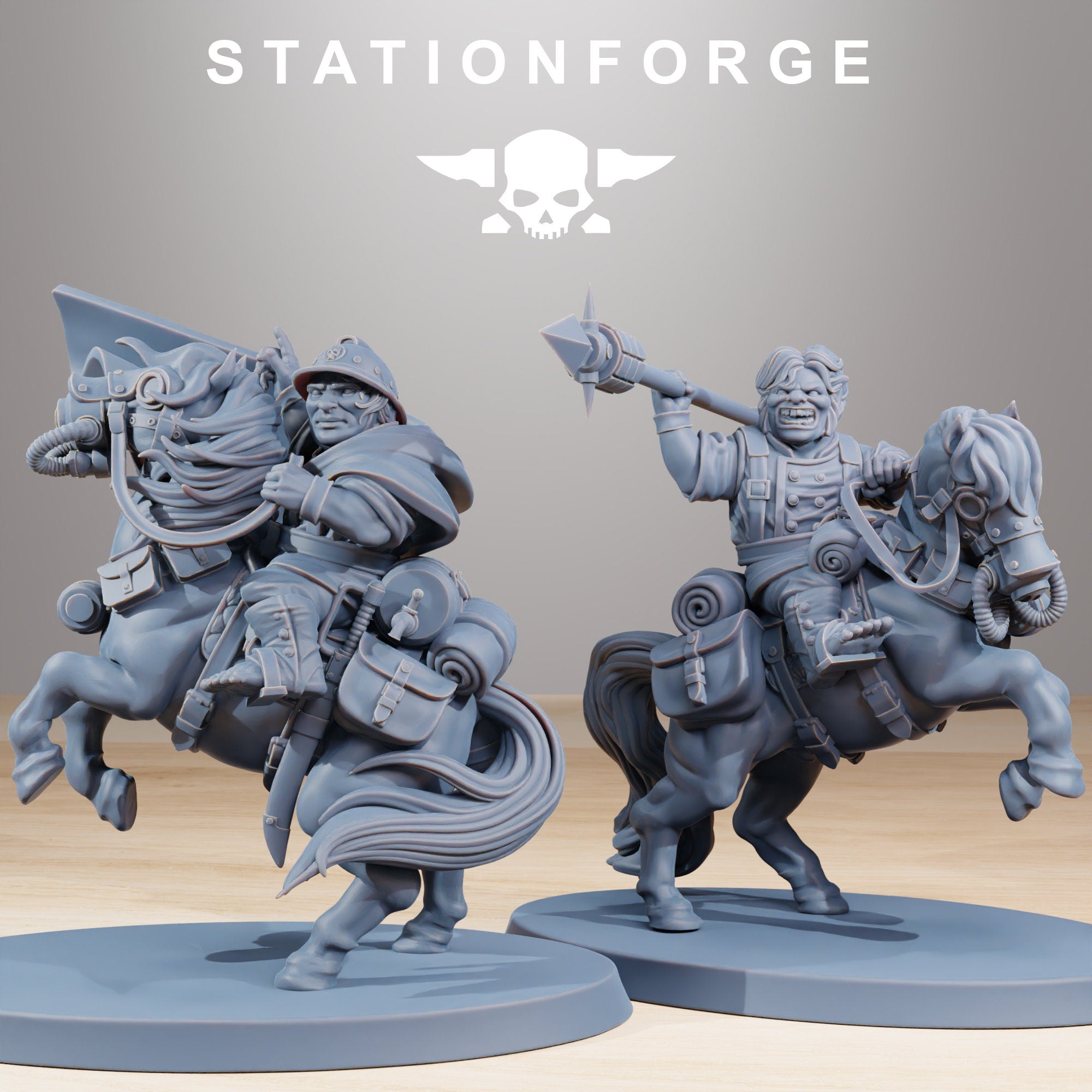 GrimGuard Pony Riders from StationForge/10 Tabletop Miniatures +Gratis bases