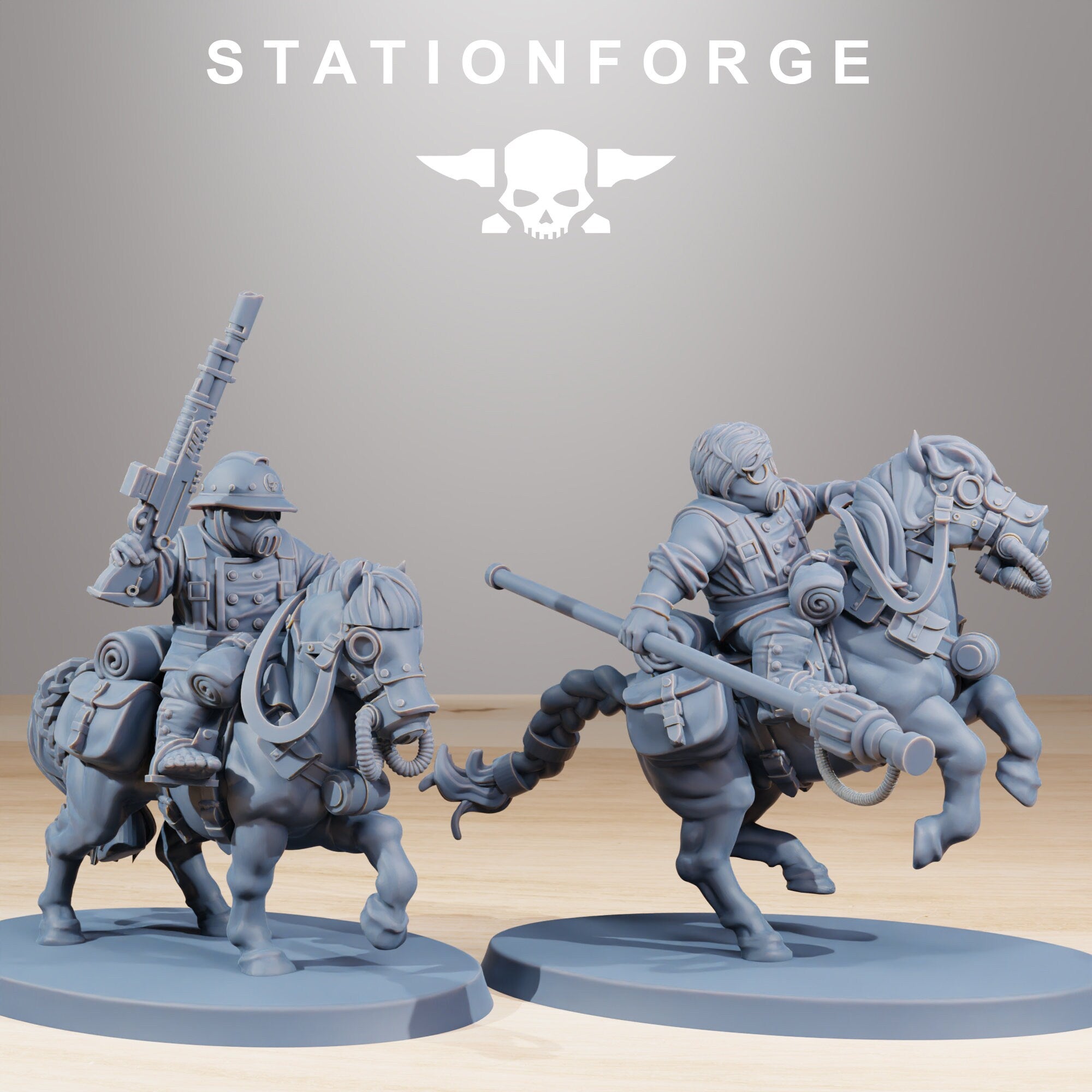 GrimGuard Pony Riders from StationForge/10 Tabletop Miniatures +Gratis bases