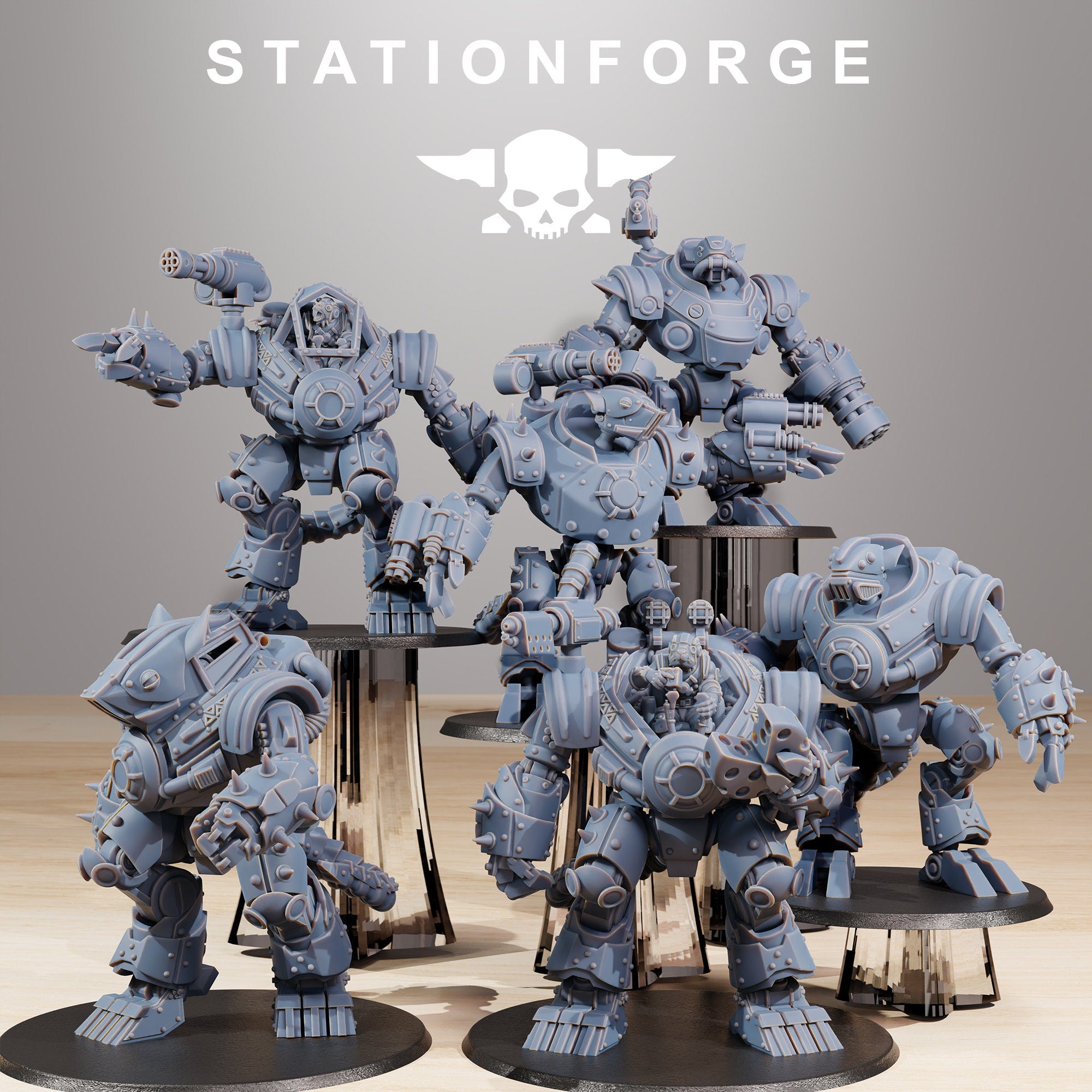 Raticus Clankers von StationForge/ Tabletop, Wargame Miniatur/ 6 Miniaturen +Bases