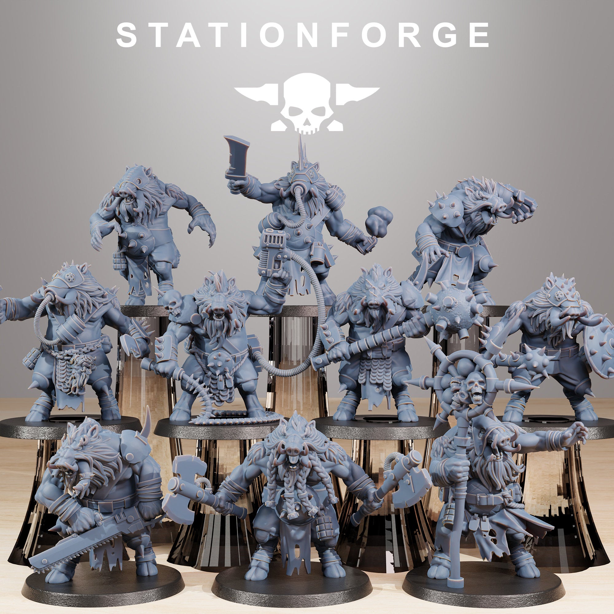 Corrupted Beasts von StationForge/ Tabletop, Wargame Miniatur 10Figuren + Gratis Bases