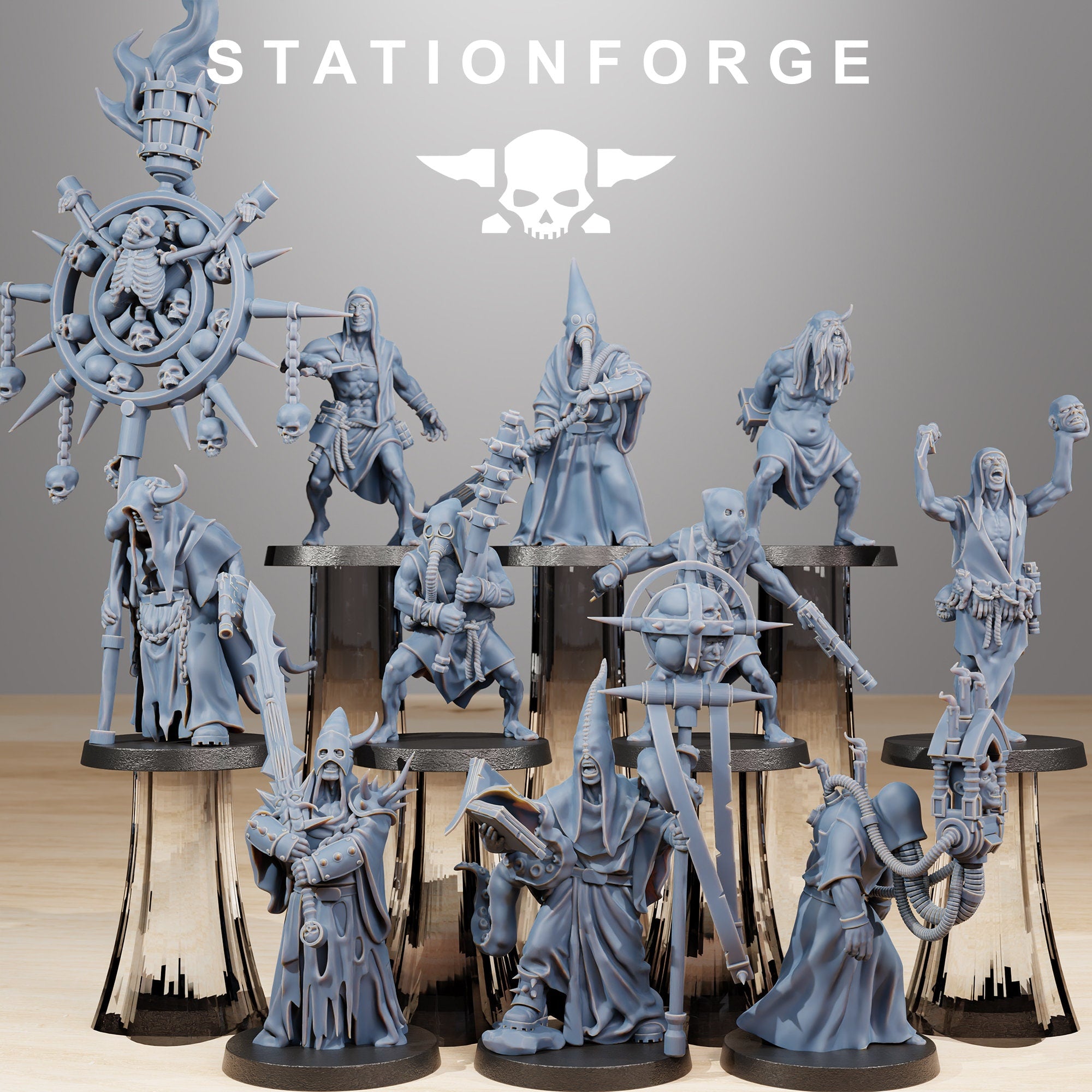 Corrupted Guards Fanatics von StationForge/ Tabletop, Wargame Miniatur/10Figuren + Gratis Bases