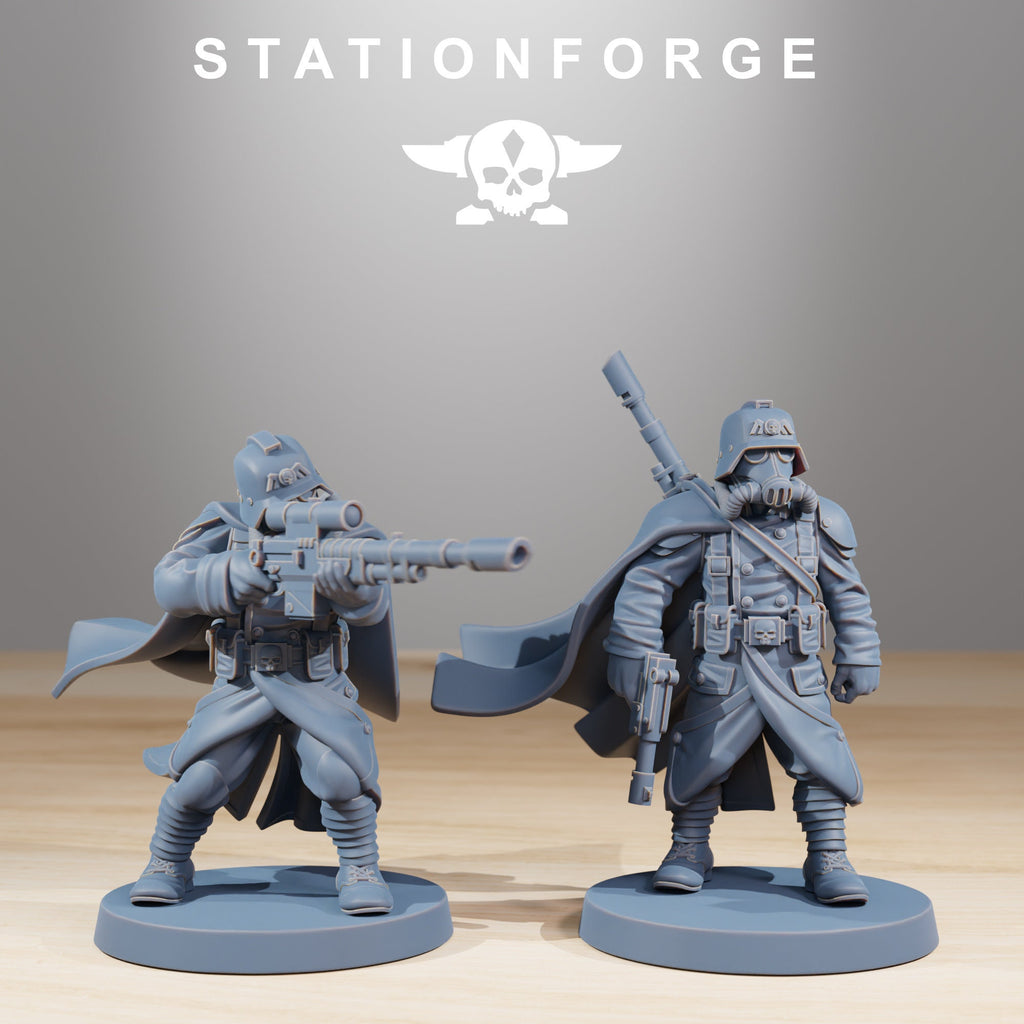 GrimGuard Marksmen von StationForge/ Tabletop, Wargame Miniatur/10Figuren + Gratis Bases