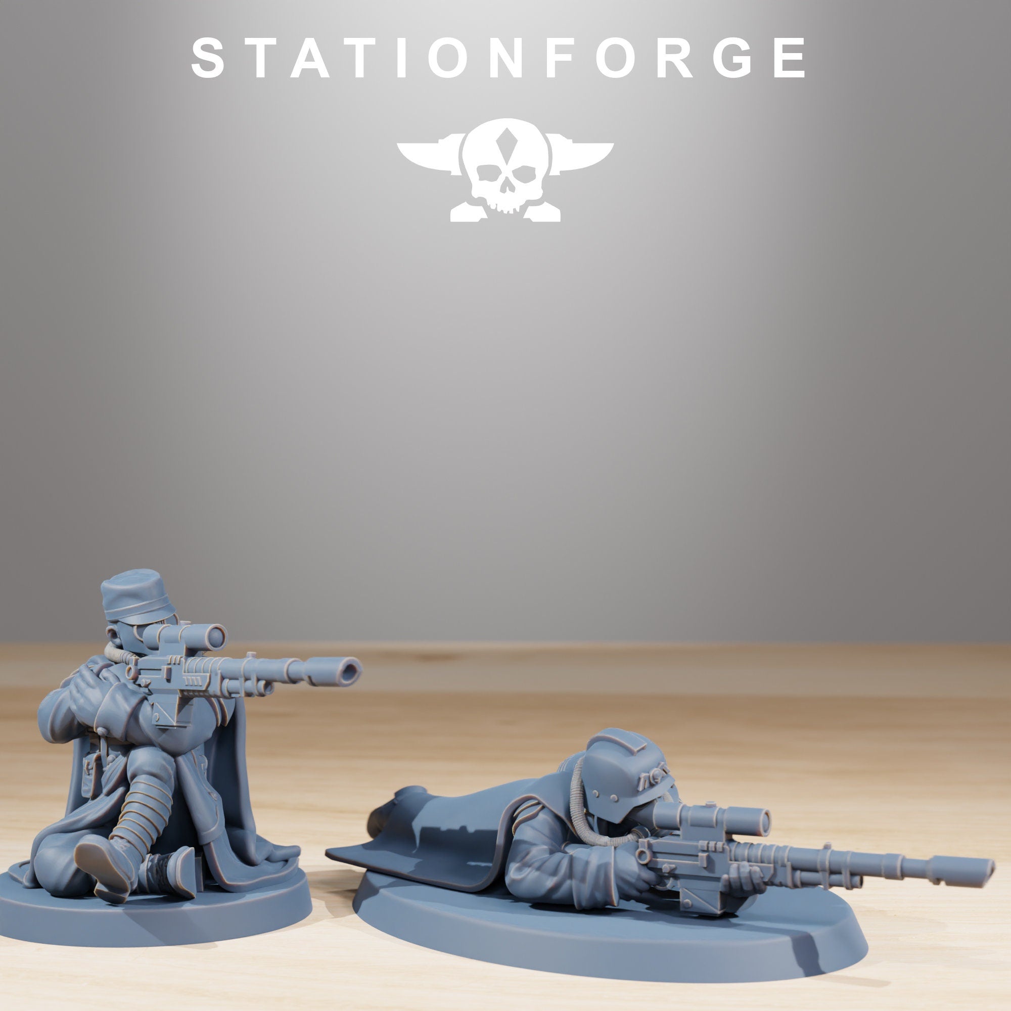 GrimGuard Marksmen von StationForge/ Tabletop, Wargame Miniatur/10Figuren + Gratis Bases