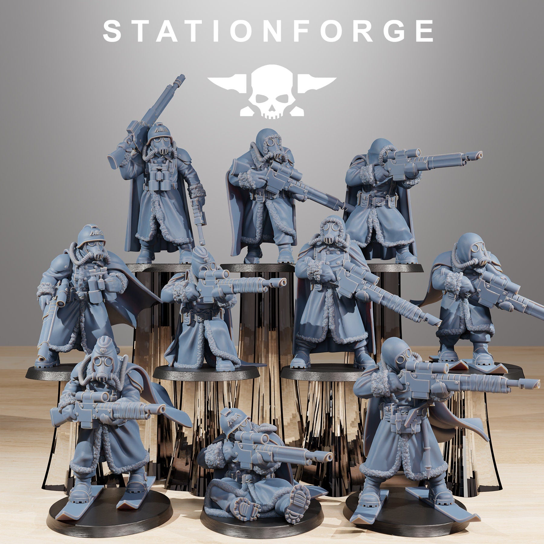 GrimGuard Frostwatch Marksman from StationForge/10 Miniatures +Gratis Bases