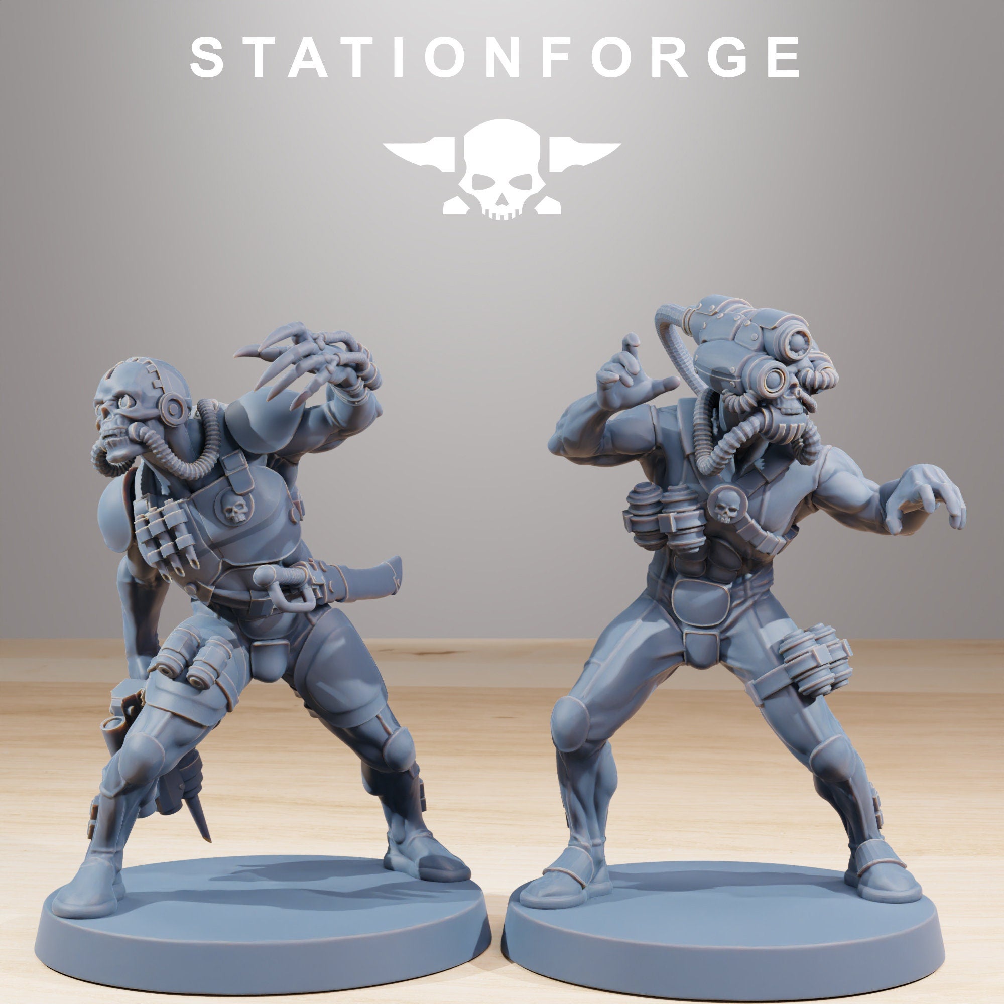 GrimCorp Bounty Hunters von StationForge/ Wargame Miniatures/10 Figuren +Bases