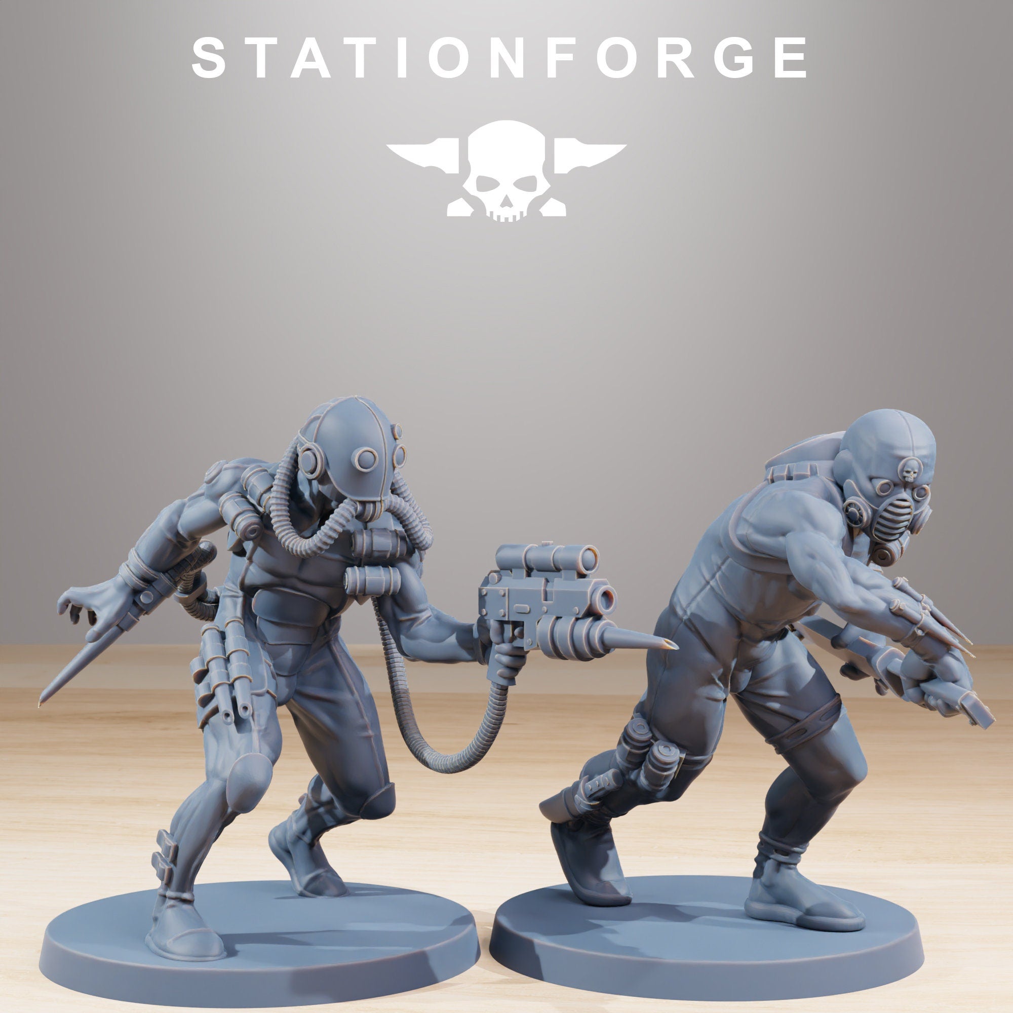 GrimCorp Bounty Hunters von StationForge/ Wargame Miniatures/10 Figuren +Bases
