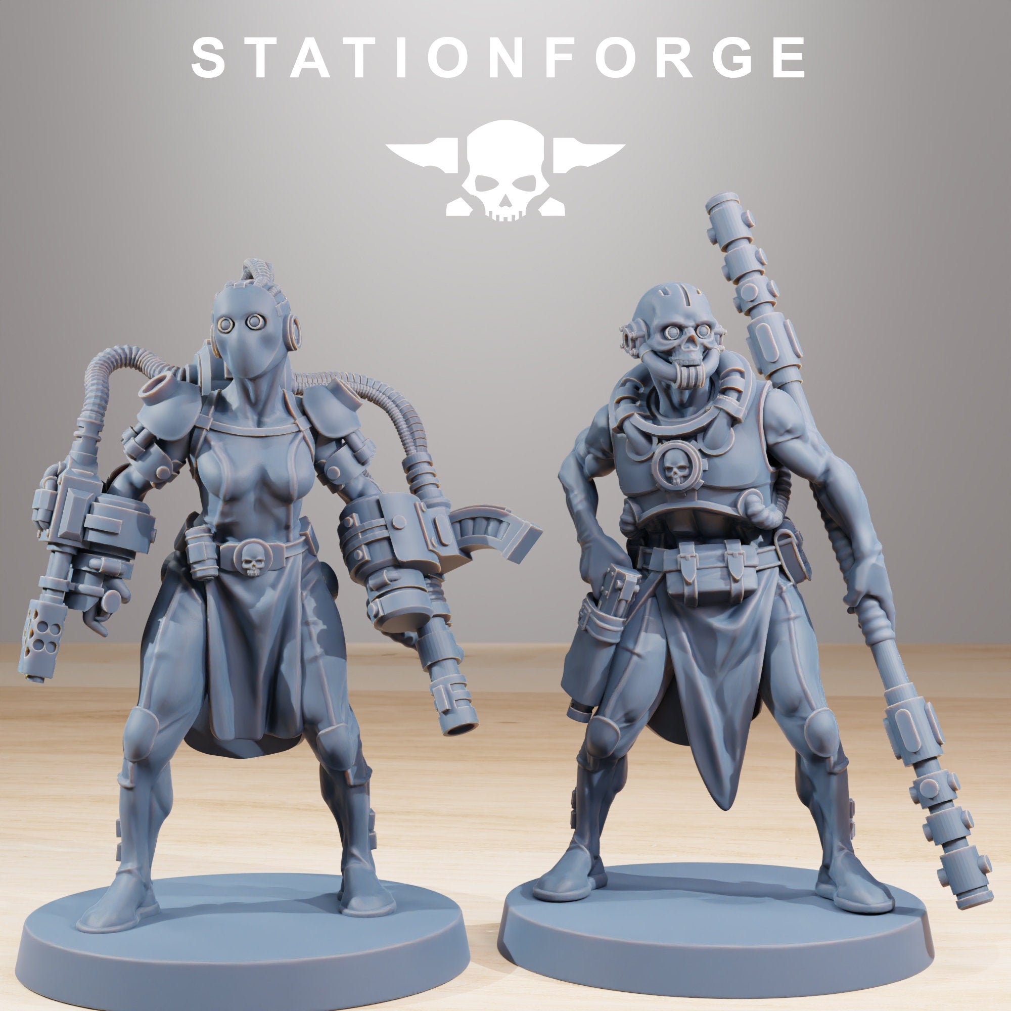 GrimCorp Bounty Hunters von StationForge/ Wargame Miniatures/10 Figuren +Bases