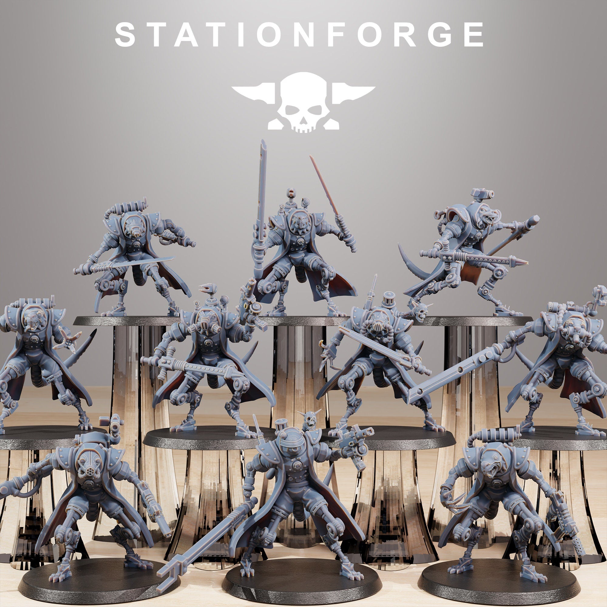 Raticus Curdsters von StationForge/ Wargame Miniatures/ 10Figuren +Bases