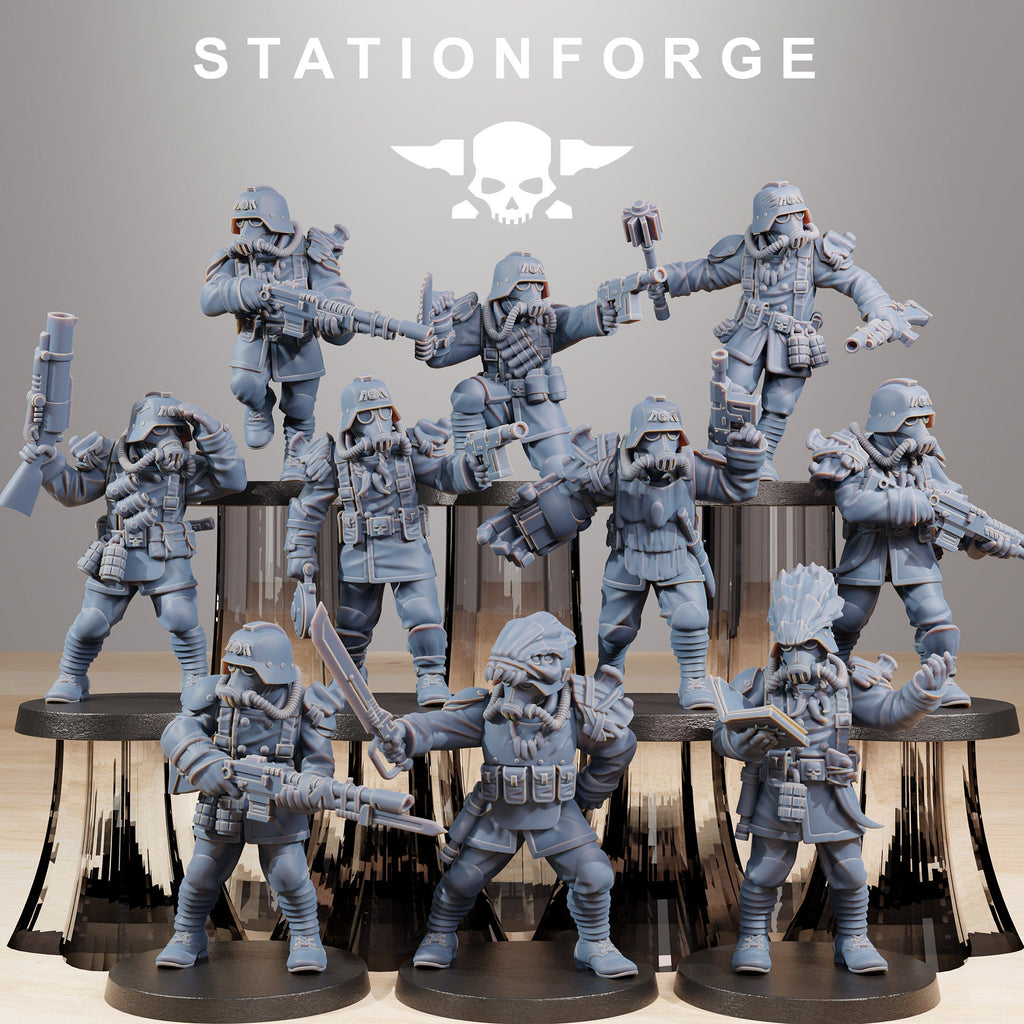 GrimGuard Xenarid Hunters von StationForge/ Wargame Miniatures/10 Figuren +Bases