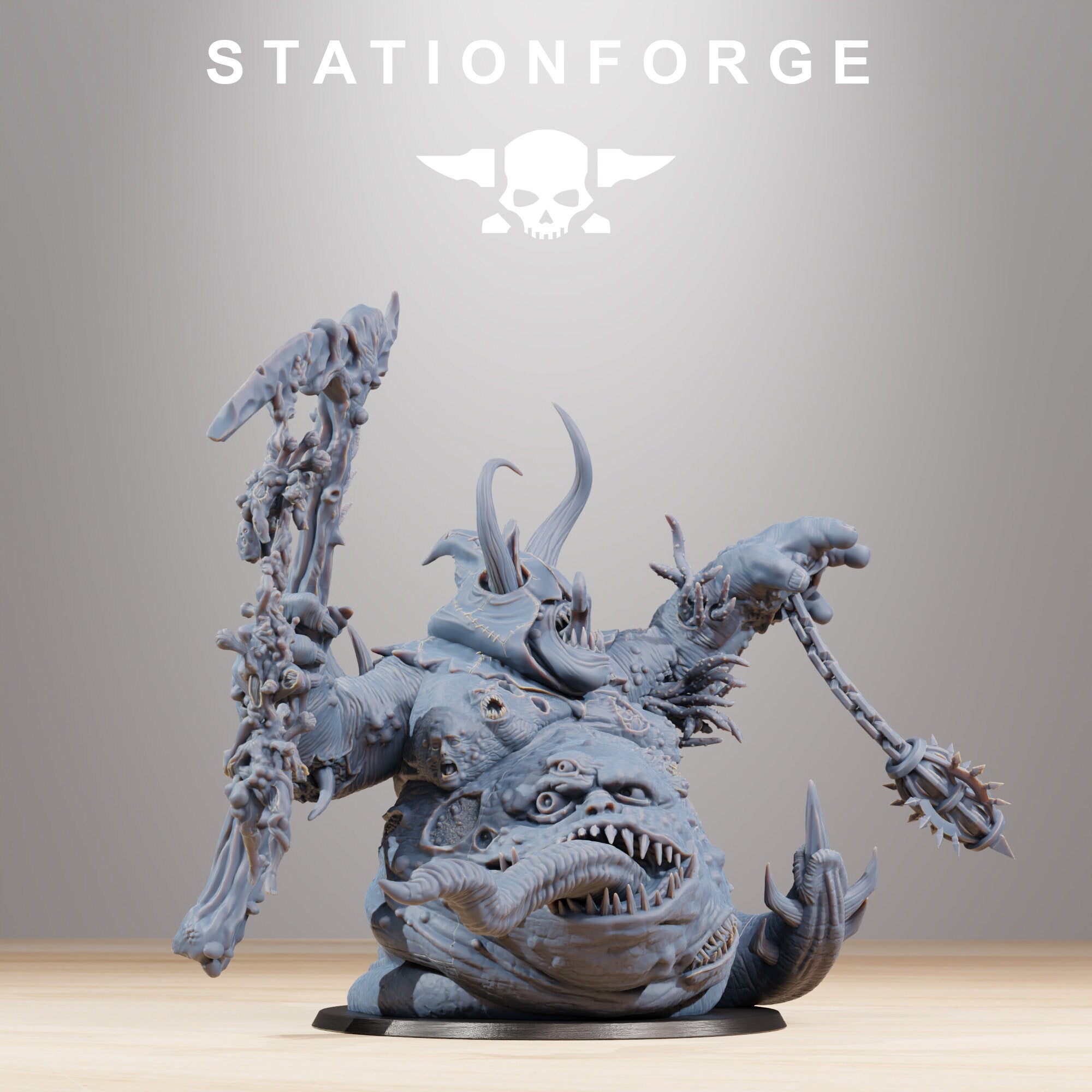 Corrupted Guard Sporeus from StationForge/Wargame Miniature +Gratis Base