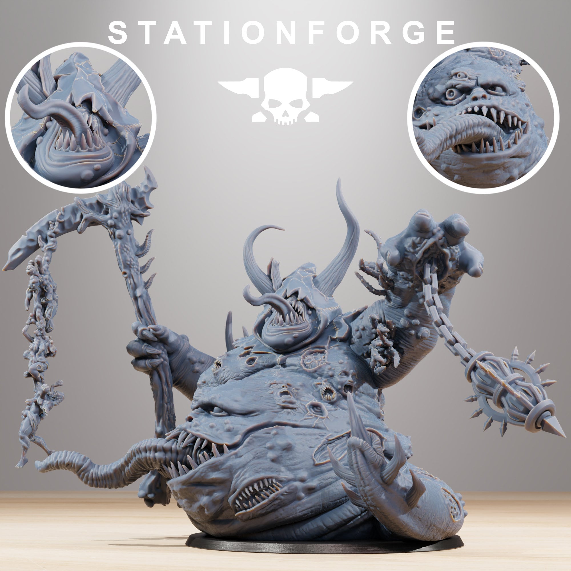 Corrupted Guard Sporeus from StationForge/Wargame Miniature +Gratis Base