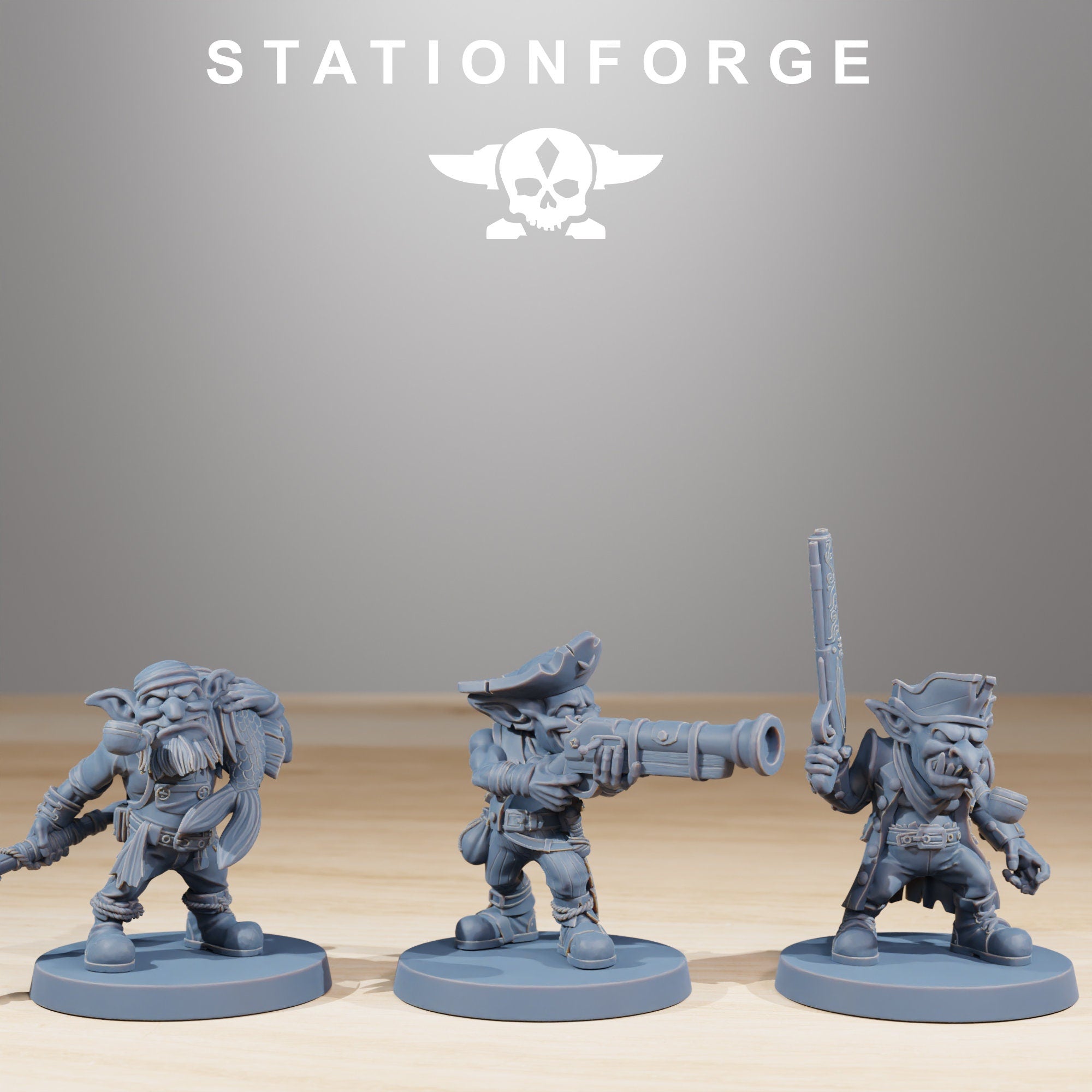 Gobs Pirates from StationForge/19 Miniatures +Gratis Bases
