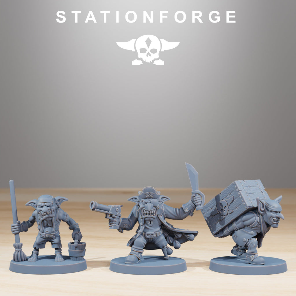 Gobs Pirates from StationForge/19 Miniatures +Gratis Bases