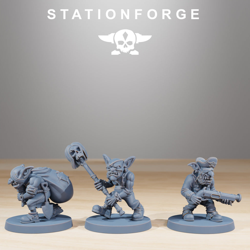 Gobs Pirates from StationForge/19 Miniatures +Gratis Bases