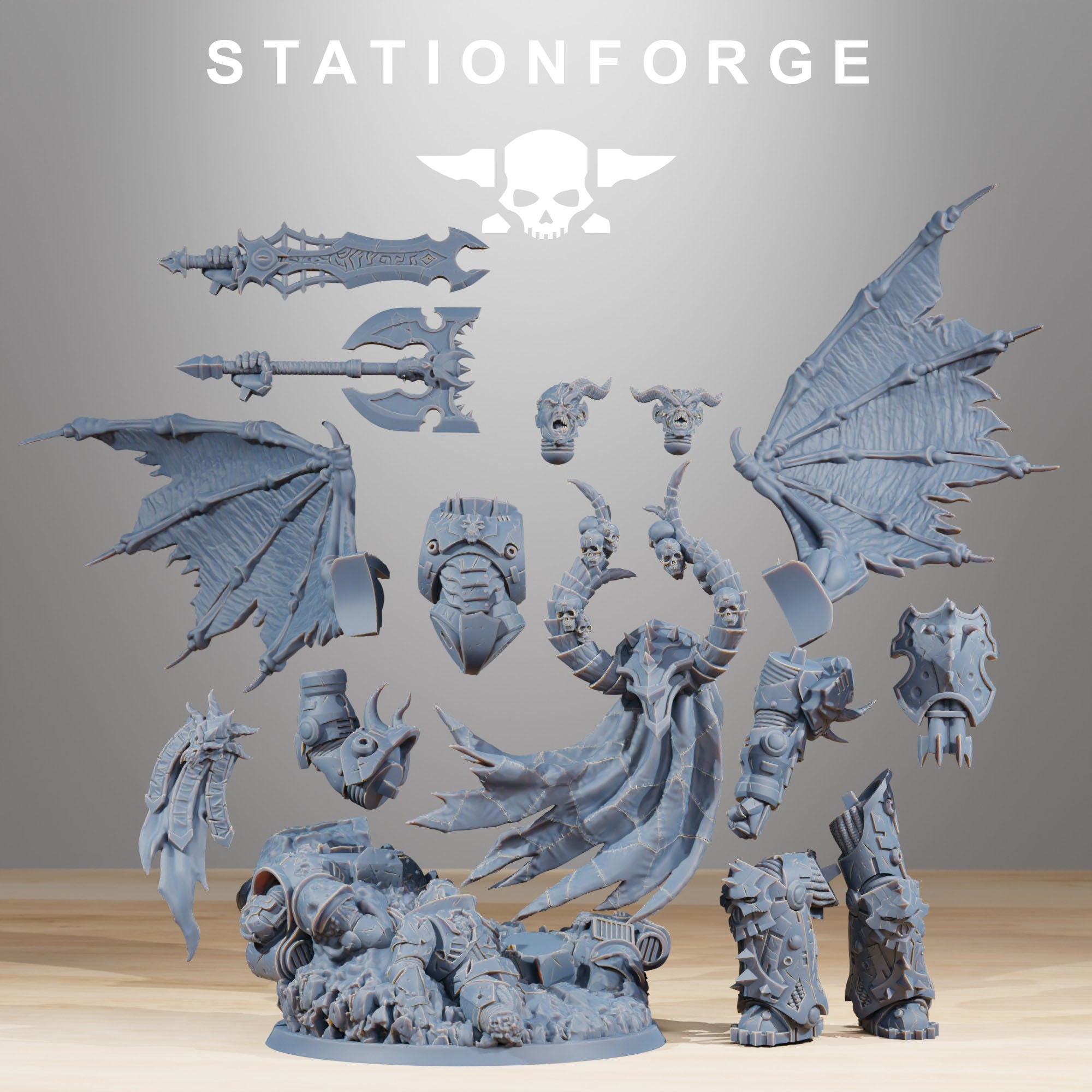 Corrupted Archon from StationForge/ Wargame Miniature +Gratis Base