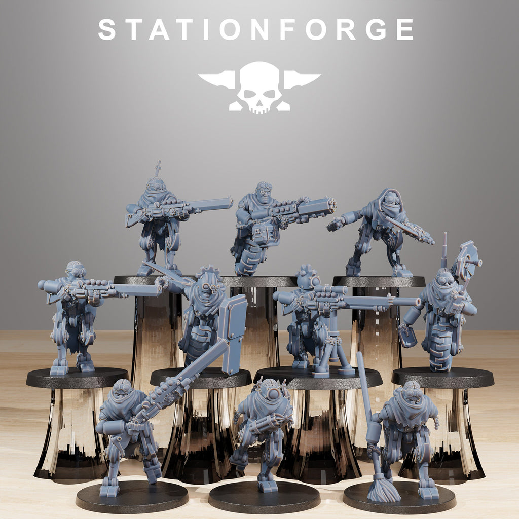 Scavenger Halflings from StationForge/10 Miniatures +Gratis Bases