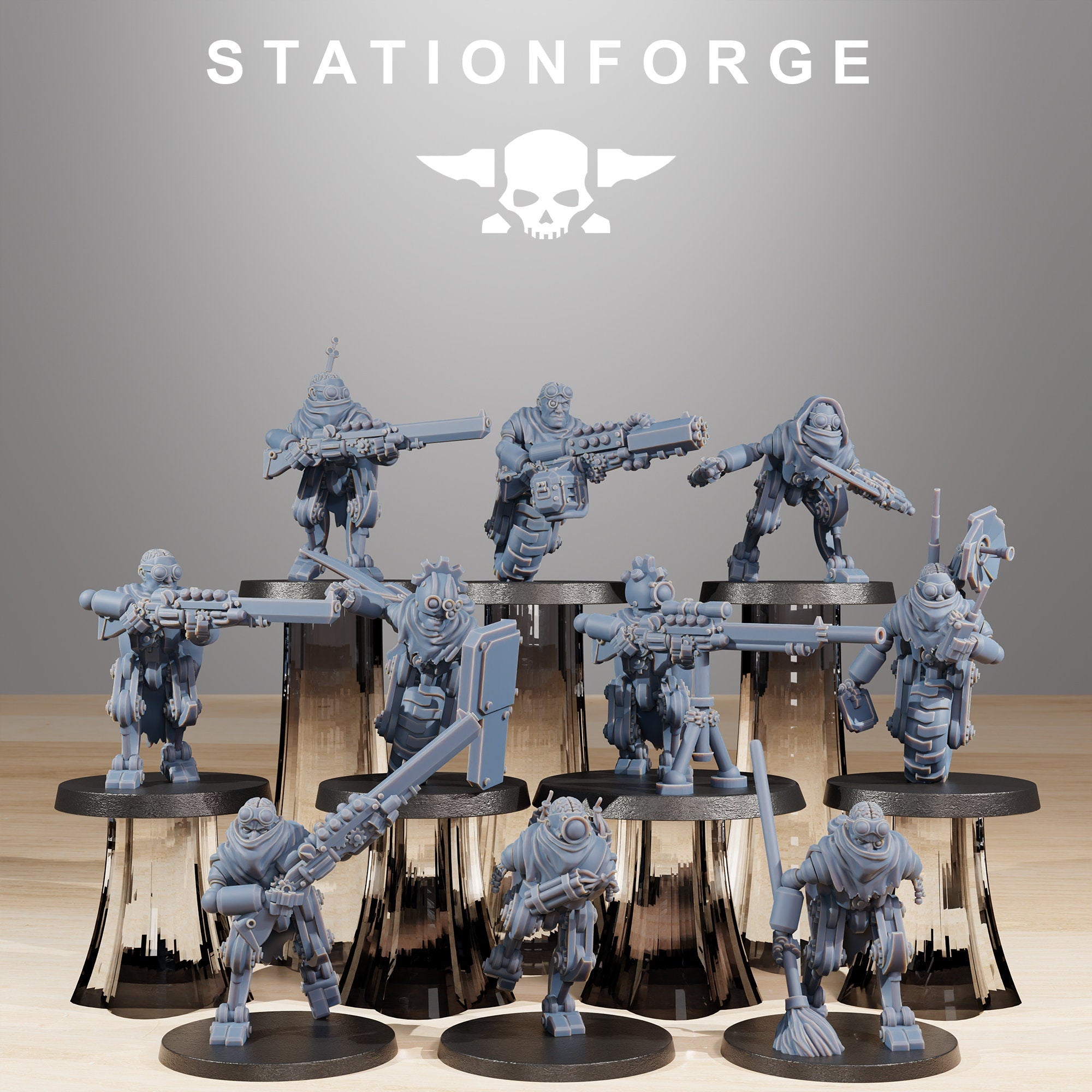 Scavenger Halflings from StationForge/10 Miniatures +Gratis Bases