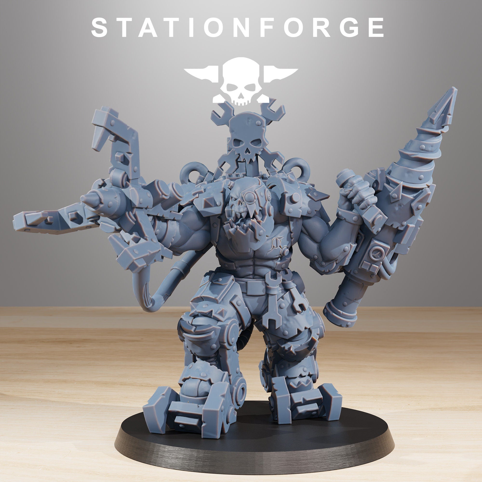 Orkaz Exo Boss from StationForge/Wargame Miniature+ Gratis Base