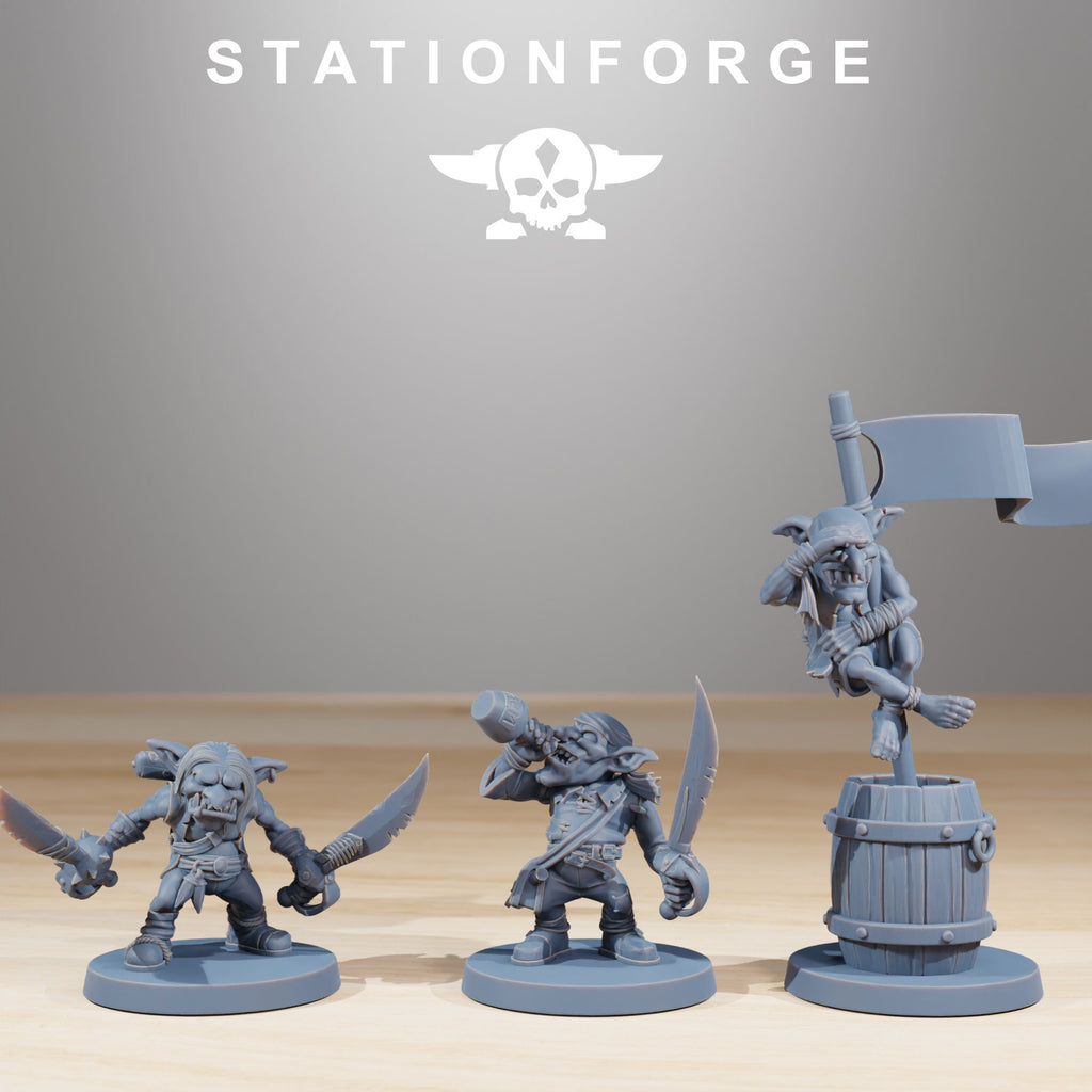 Gobs Pirates from StationForge/19 Miniatures +Gratis Bases
