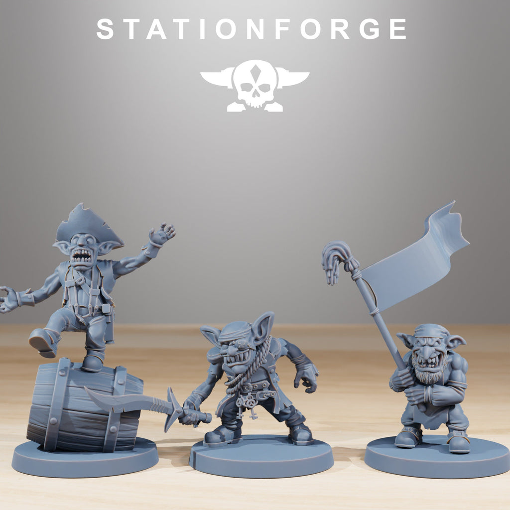 Gobs Pirates from StationForge/19 Miniatures +Gratis Bases