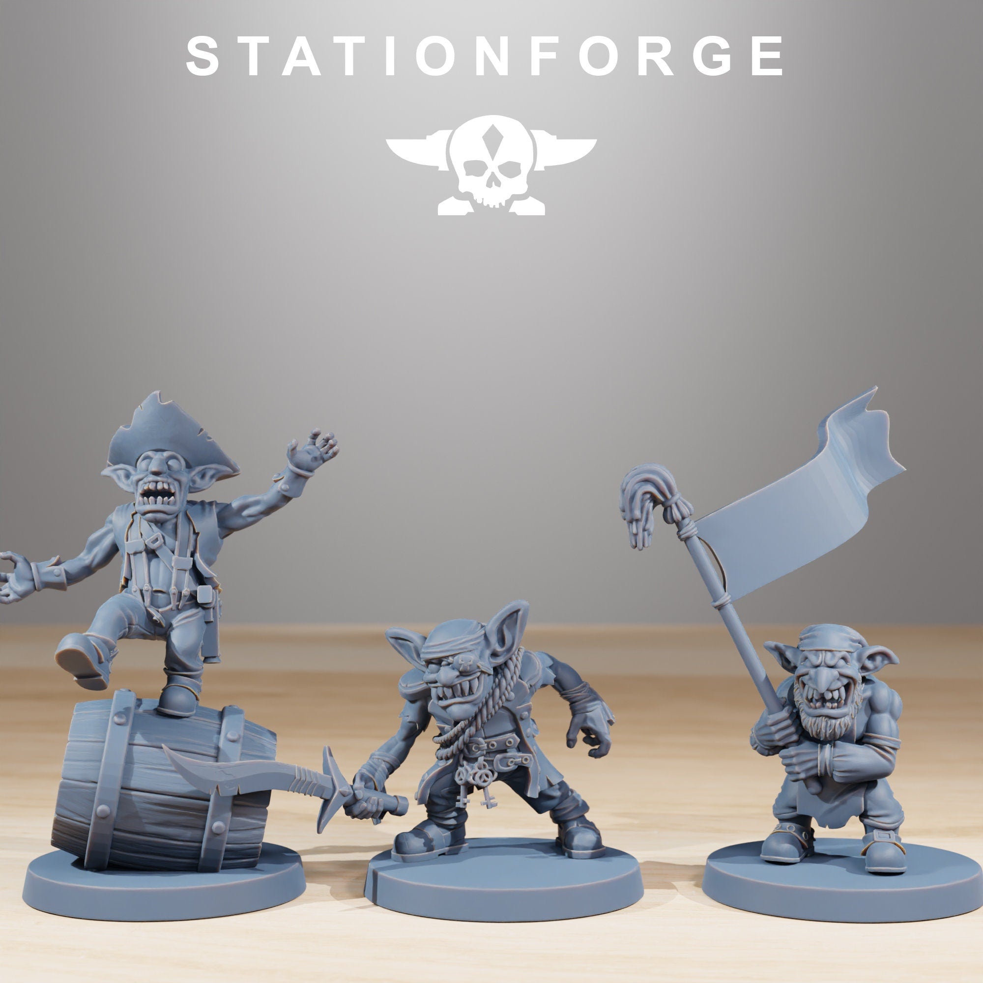 Gobs Pirates from StationForge/19 Miniatures +Gratis Bases