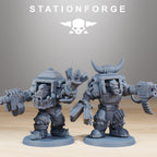 Orkaz Steelbrutes from StationForge/10 Miniatures +Gratis Bases