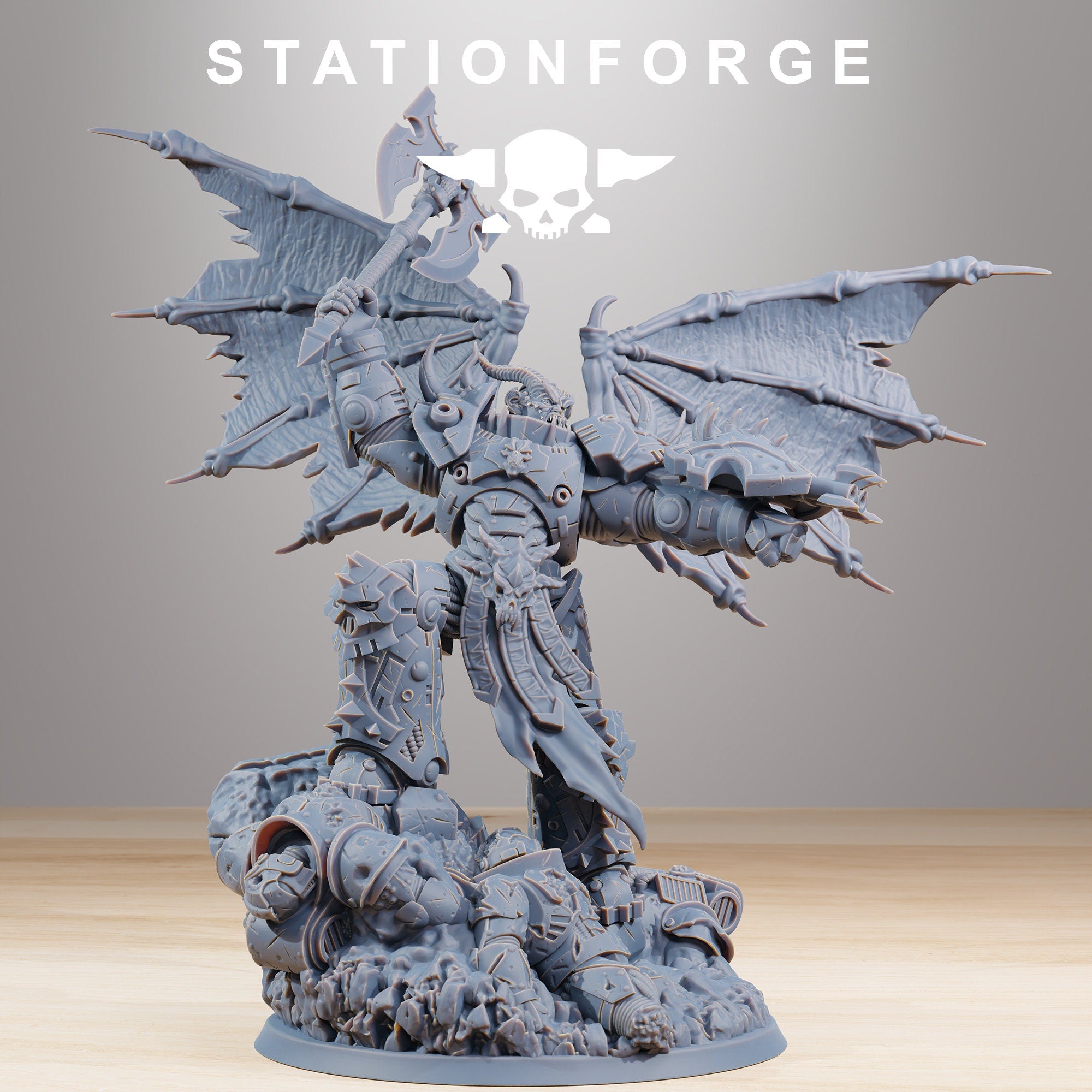 Corrupted Archon from StationForge/ Wargame Miniature +Gratis Base