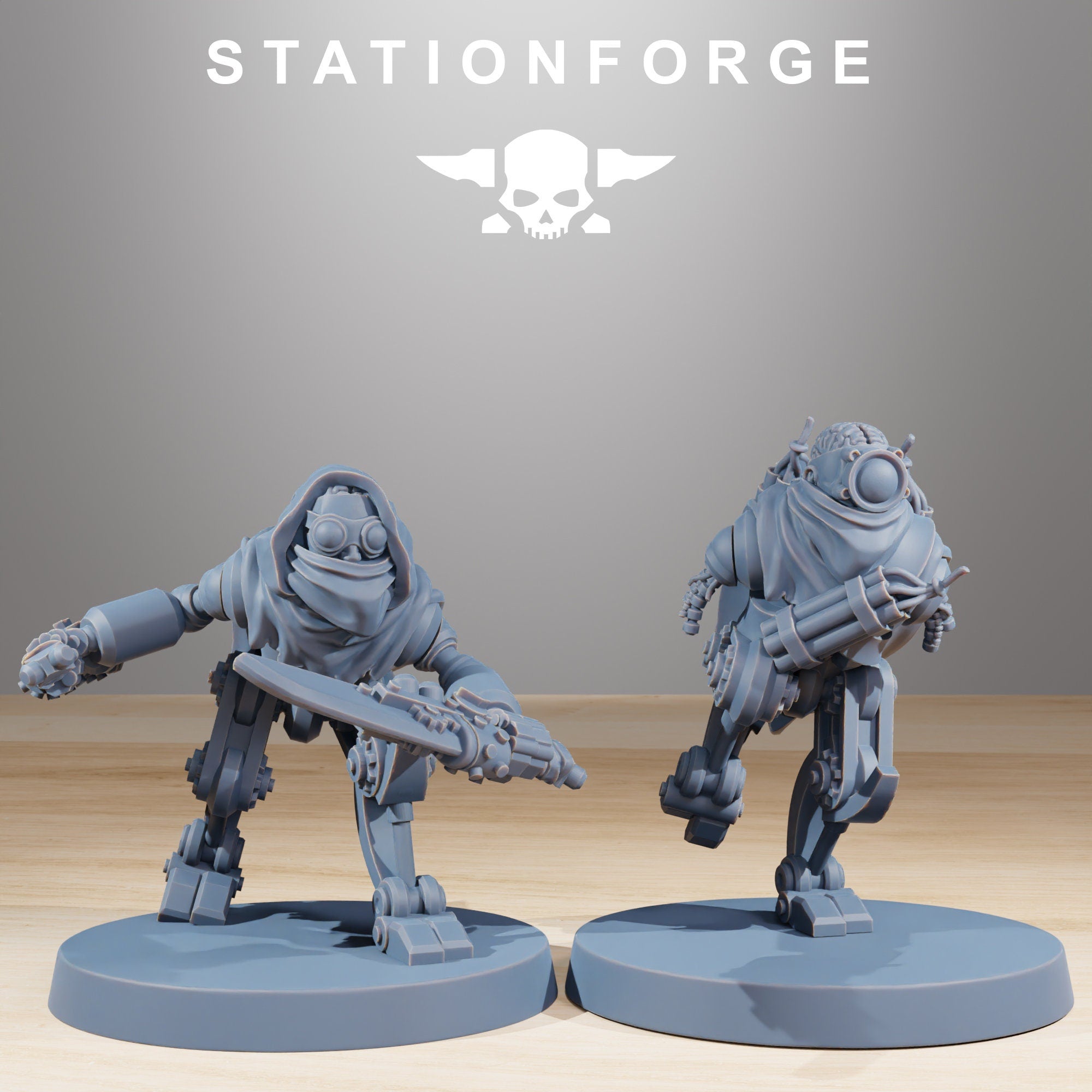 Scavenger Halflings from StationForge/10 Miniatures +Gratis Bases