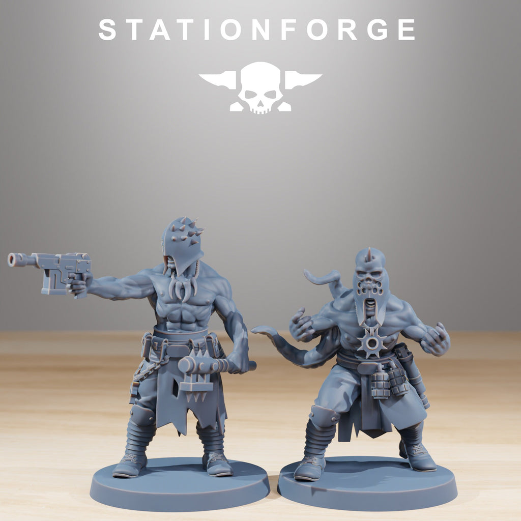 CorruptedGuard Sectarians from StationForge/10 Miniatures +Gratis Bases