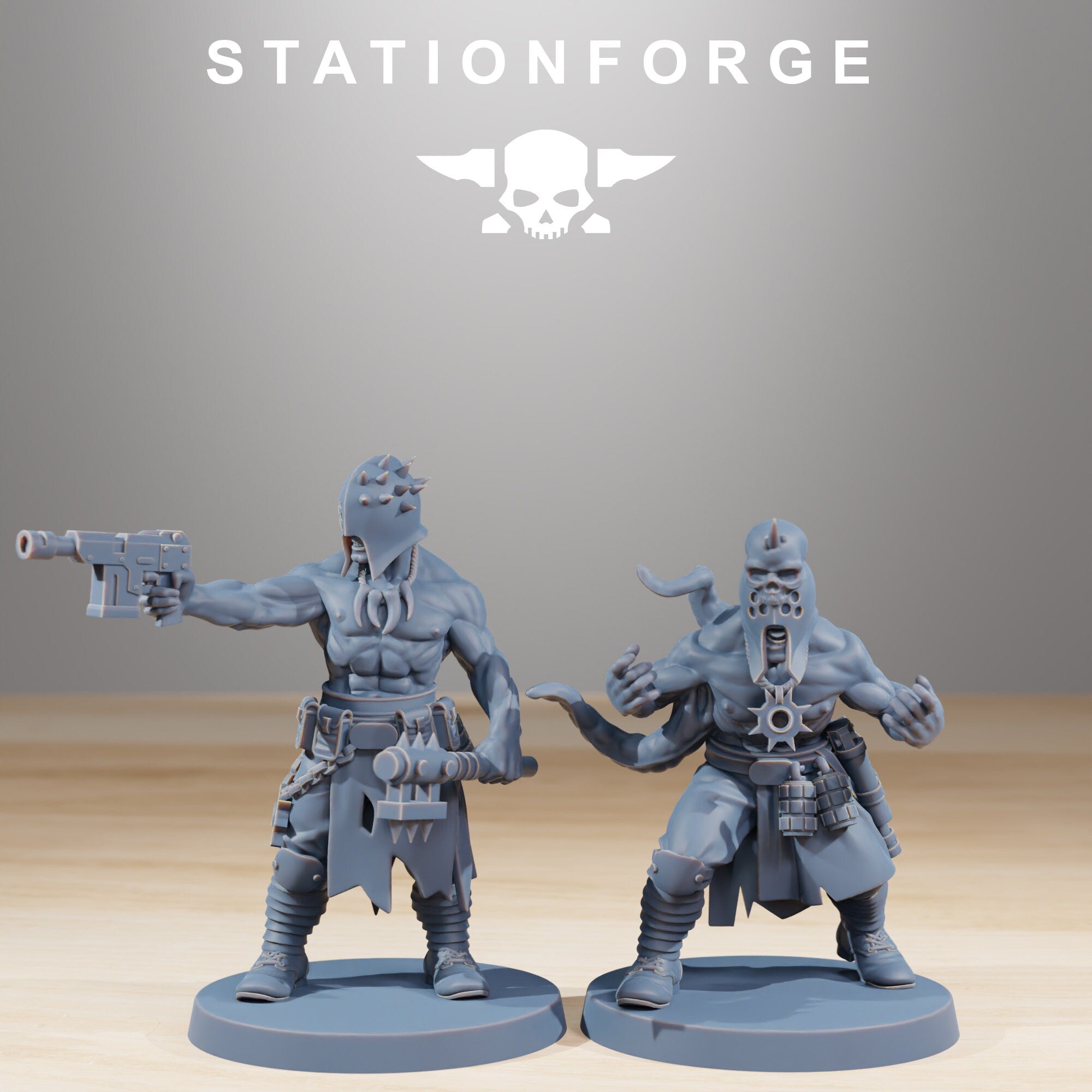 CorruptedGuard Sectarians from StationForge/10 Miniatures +Gratis Bases
