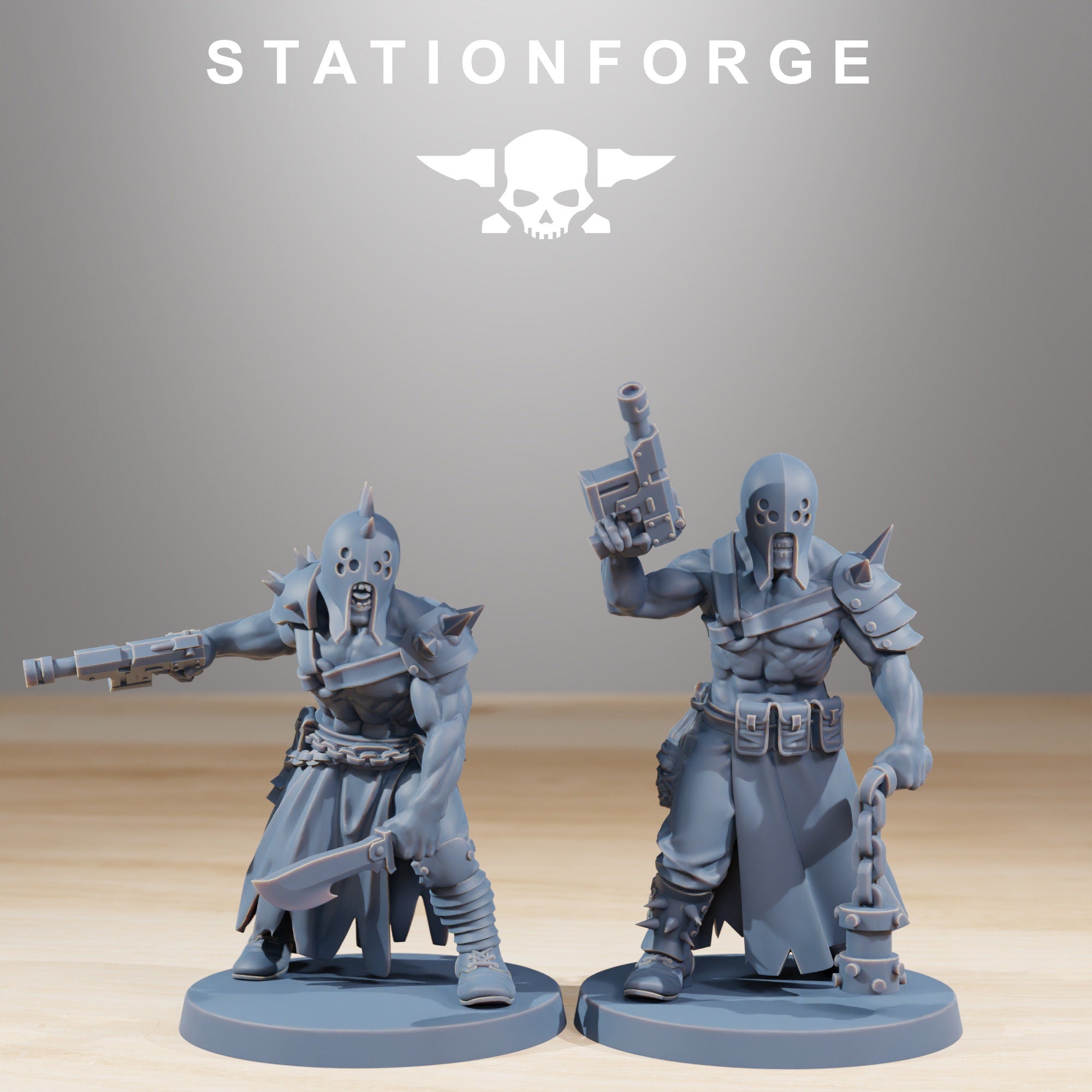 CorruptedGuard Sectarians from StationForge/10 Miniatures +Gratis Bases