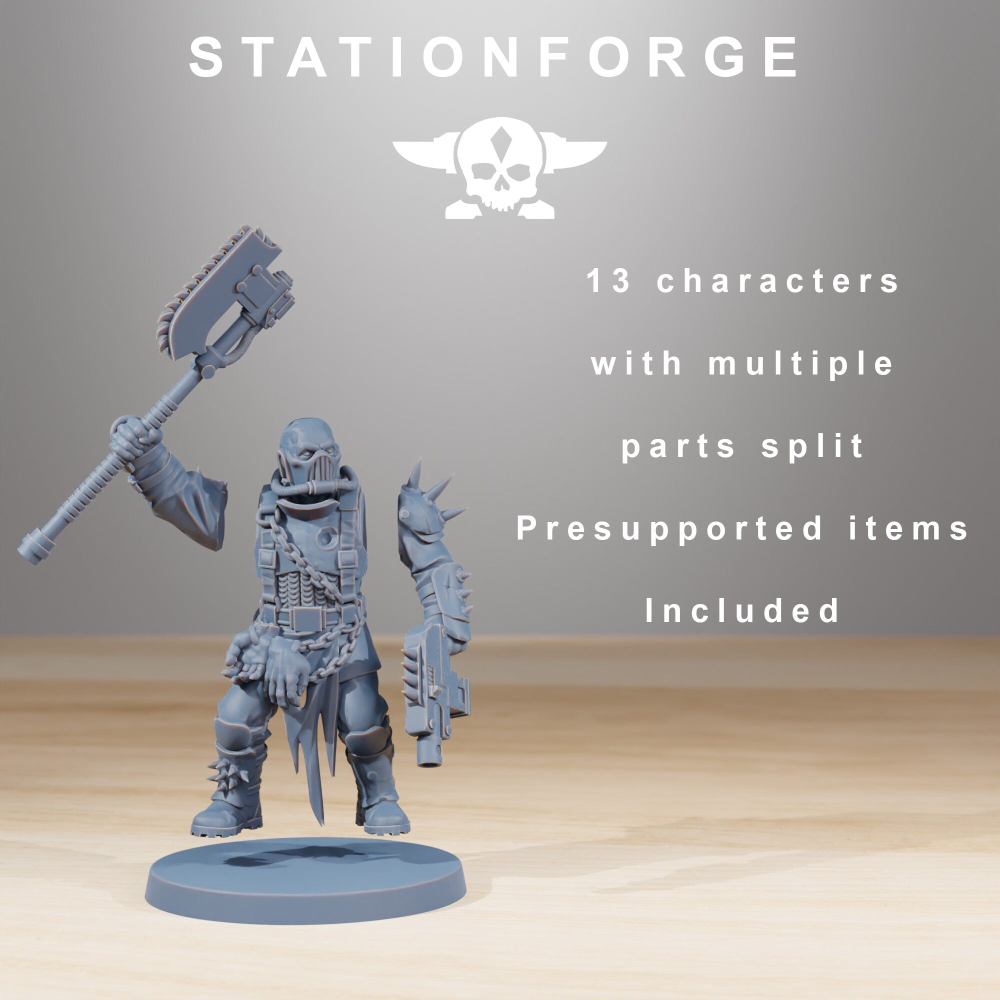 CorruptedGuard The Forsaken from StationForge/13 Miniatures +Gratis Bases