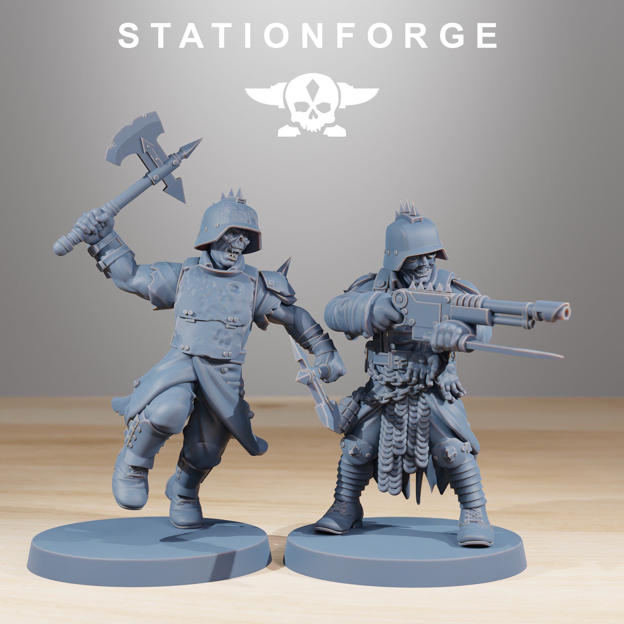 CorruptedGuards from StationForge/13 Miniatures +Gratis Bases