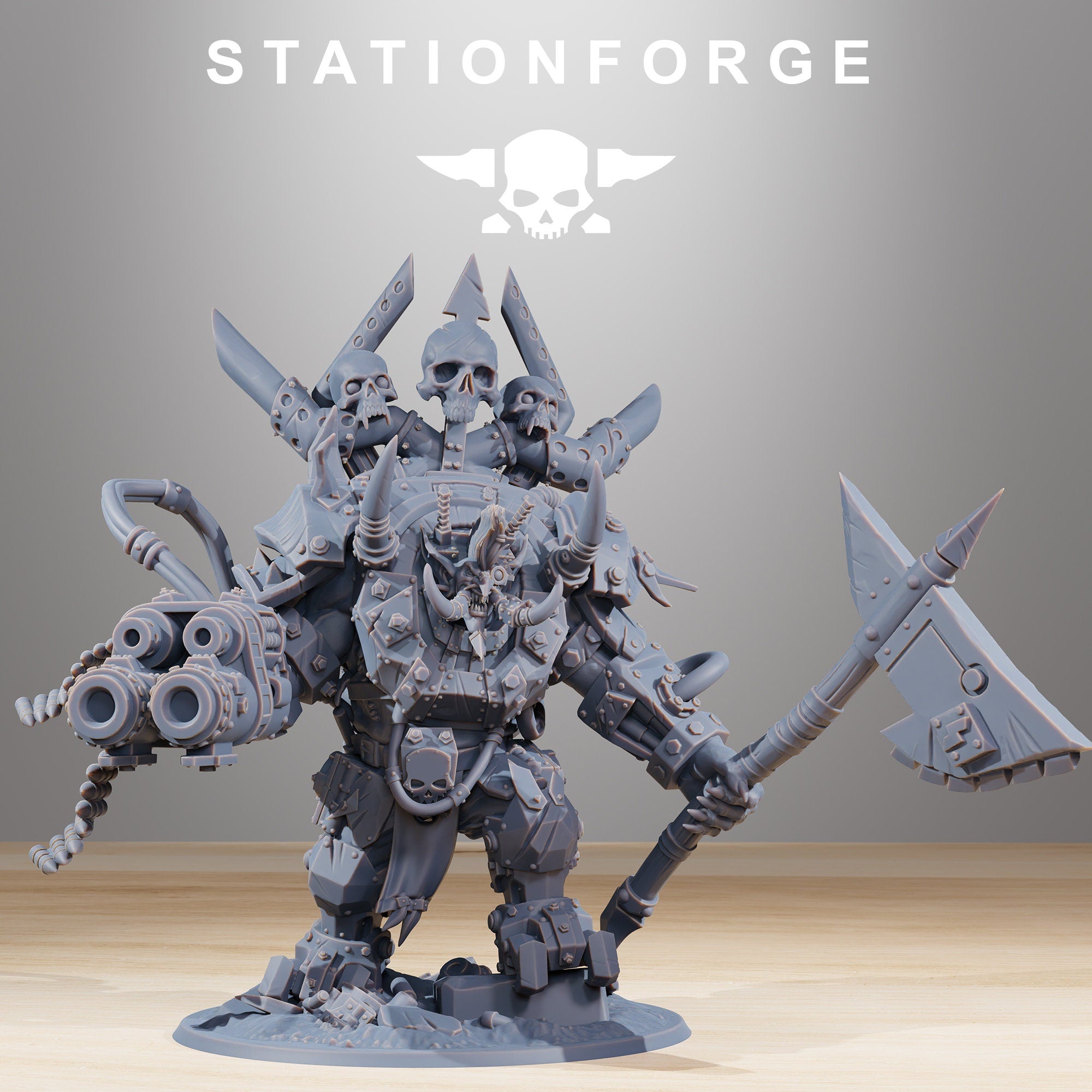 Orkaz Troll Boss from StationForge/Wargame Miniature+ Gratis Base