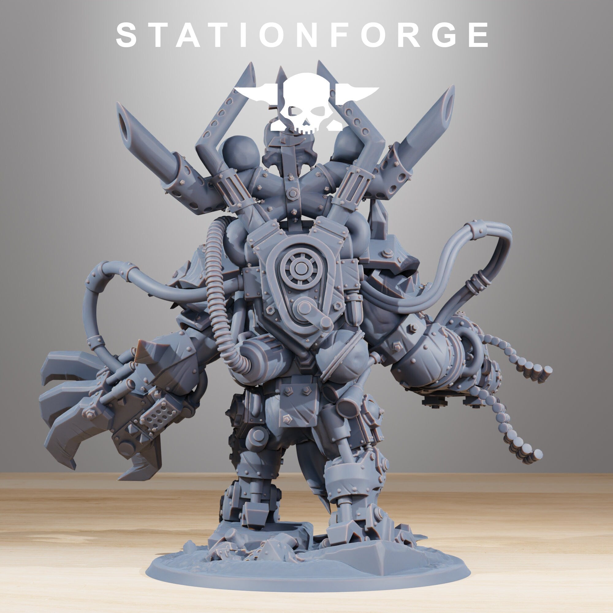 Orkaz Troll Boss from StationForge/Wargame Miniature+ Gratis Base