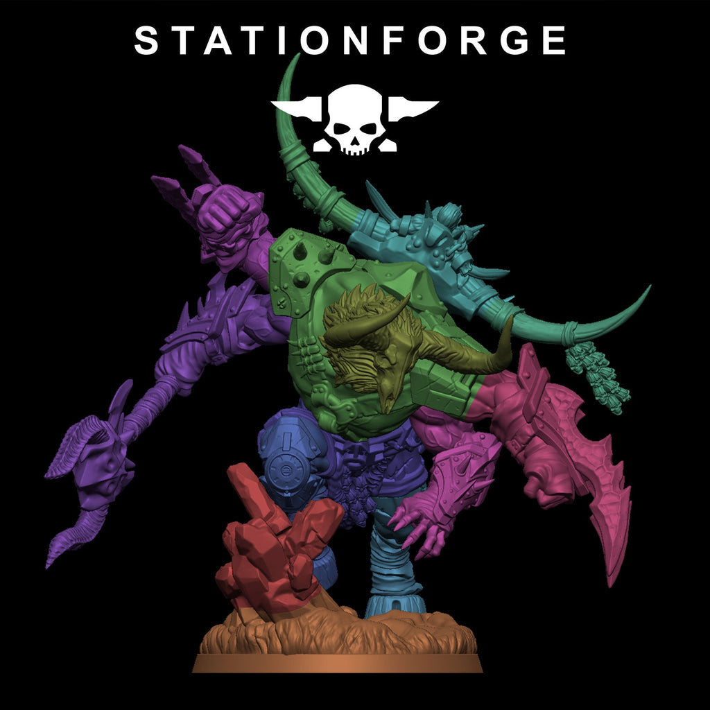 Corrupted Beast Leader from StationForge/Wargame Miniature+ Gratis Base
