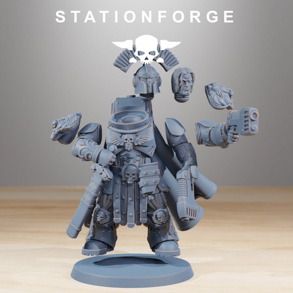 Socratis Guardmen+ Commander from StationForge/10 Miniatures +Gratis Bases