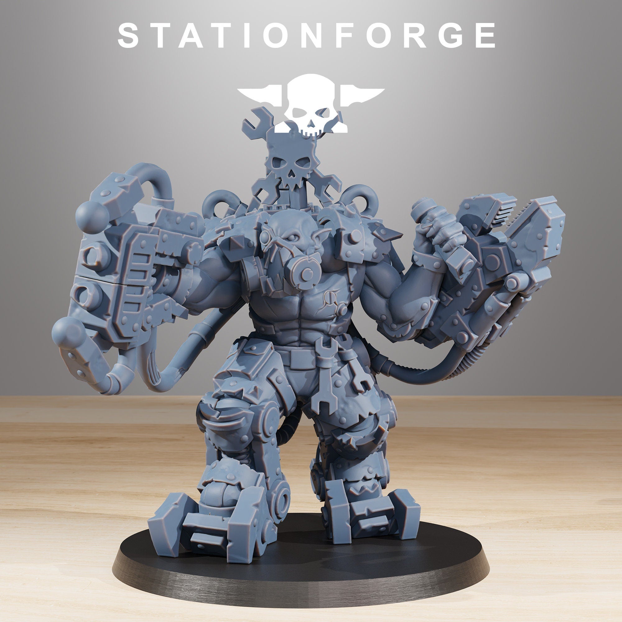 Orkaz Exo Boss from StationForge/Wargame Miniature+ Gratis Base