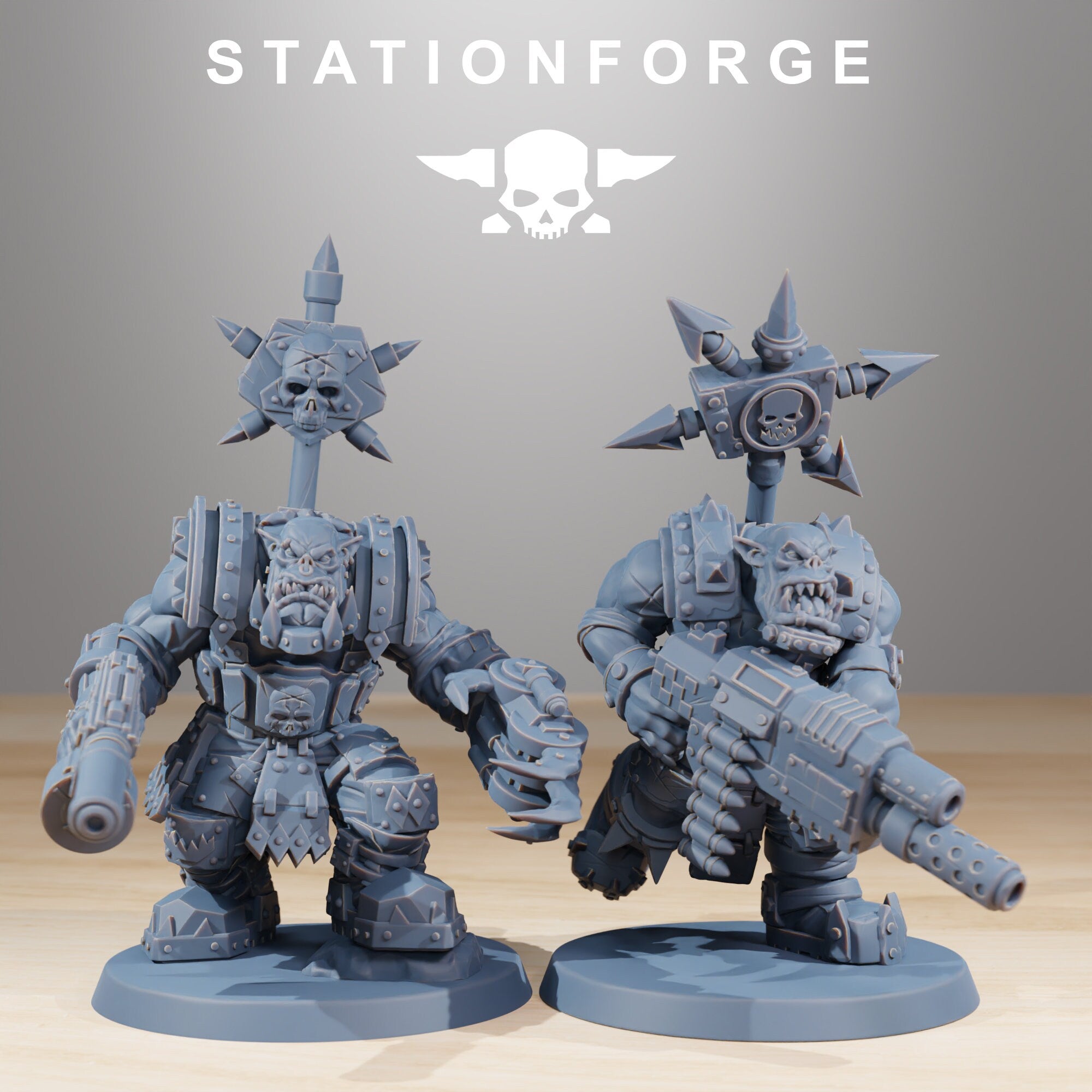 Orkaz SkullKrushers from StationForge/10 Miniatures +Gratis Bases