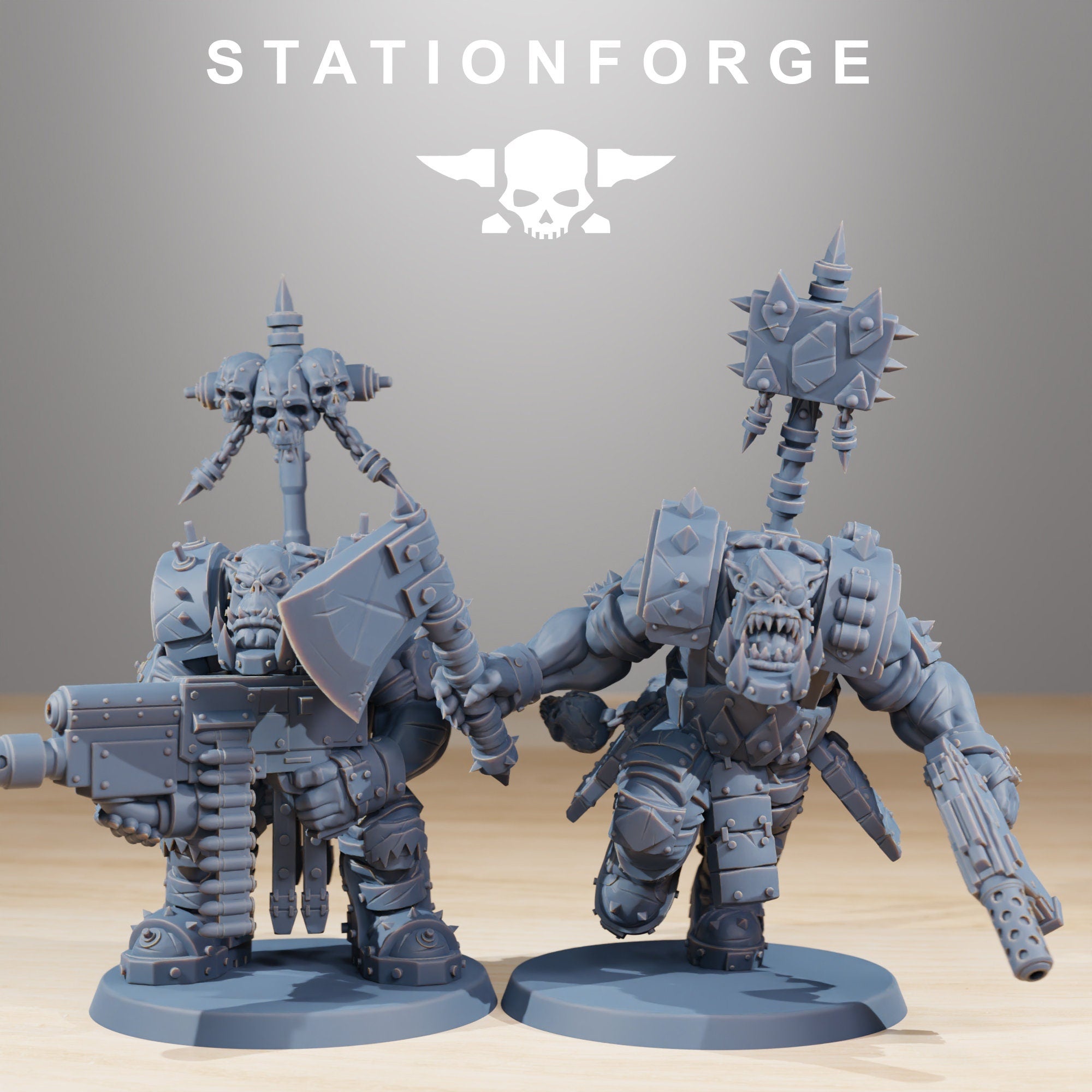 Orkaz SkullKrushers from StationForge/10 Miniatures +Gratis Bases