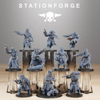 CorruptedGuard Sectarians from StationForge/10 Miniatures +Gratis Bases