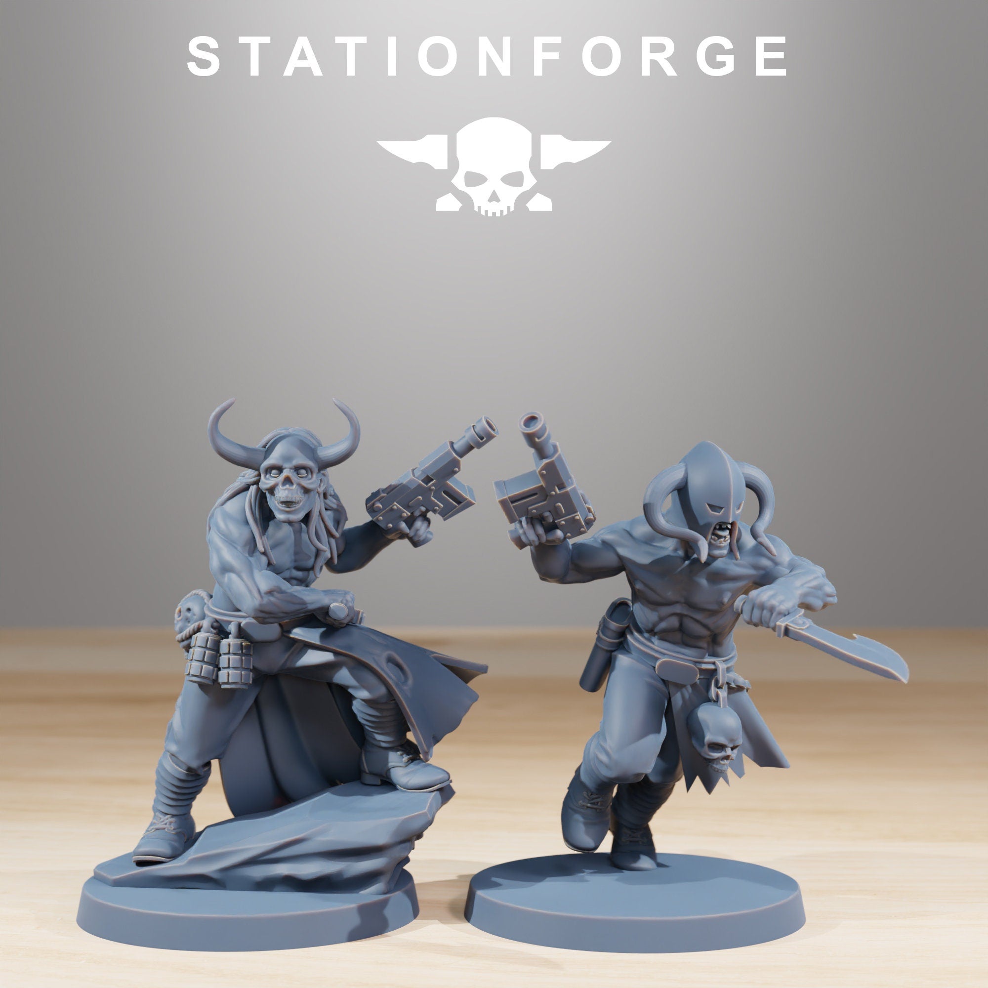 CorruptedGuard Sectarians from StationForge/10 Miniatures +Gratis Bases