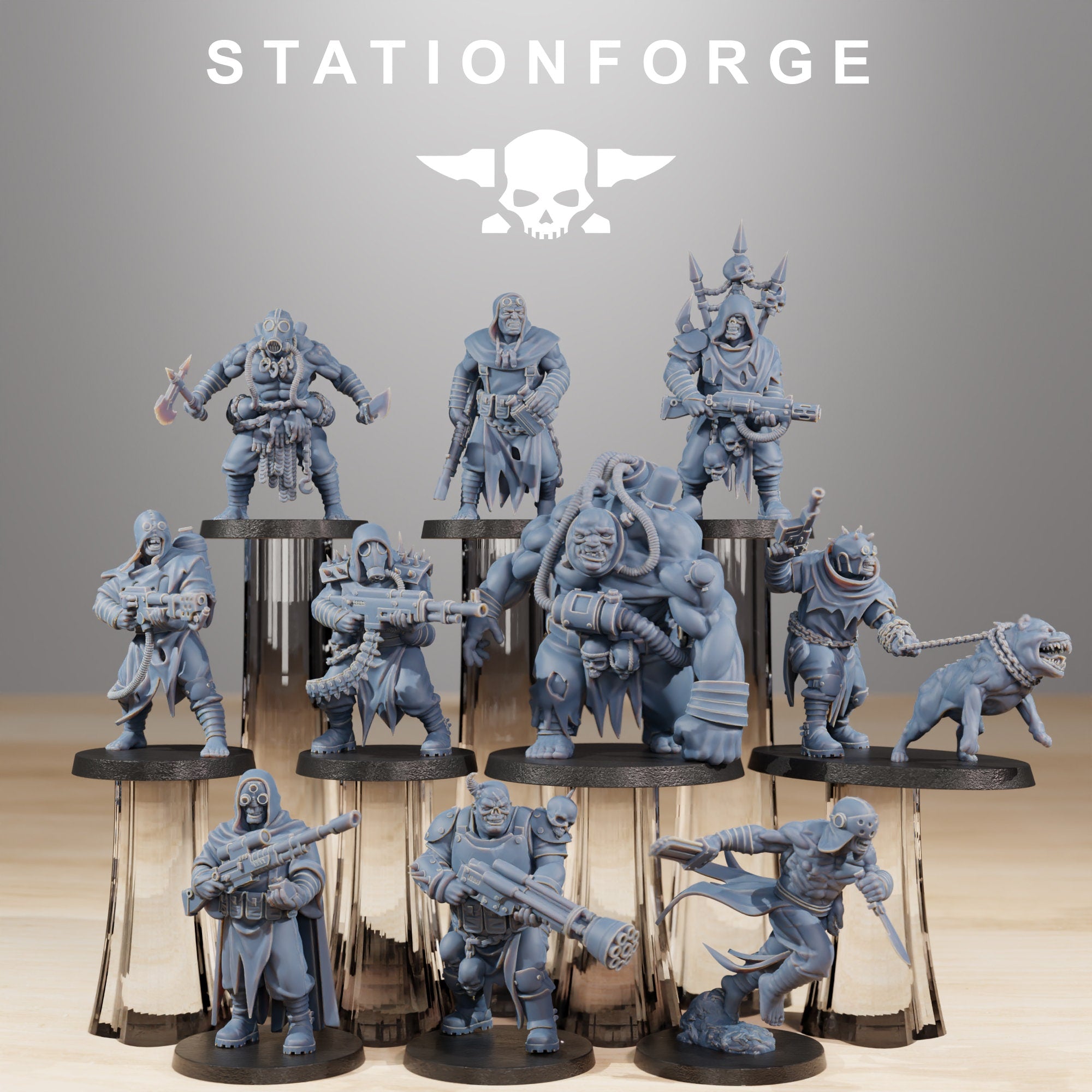 CorruptedGuard Nomads from StationForge/10 Miniatures +Gratis Bases